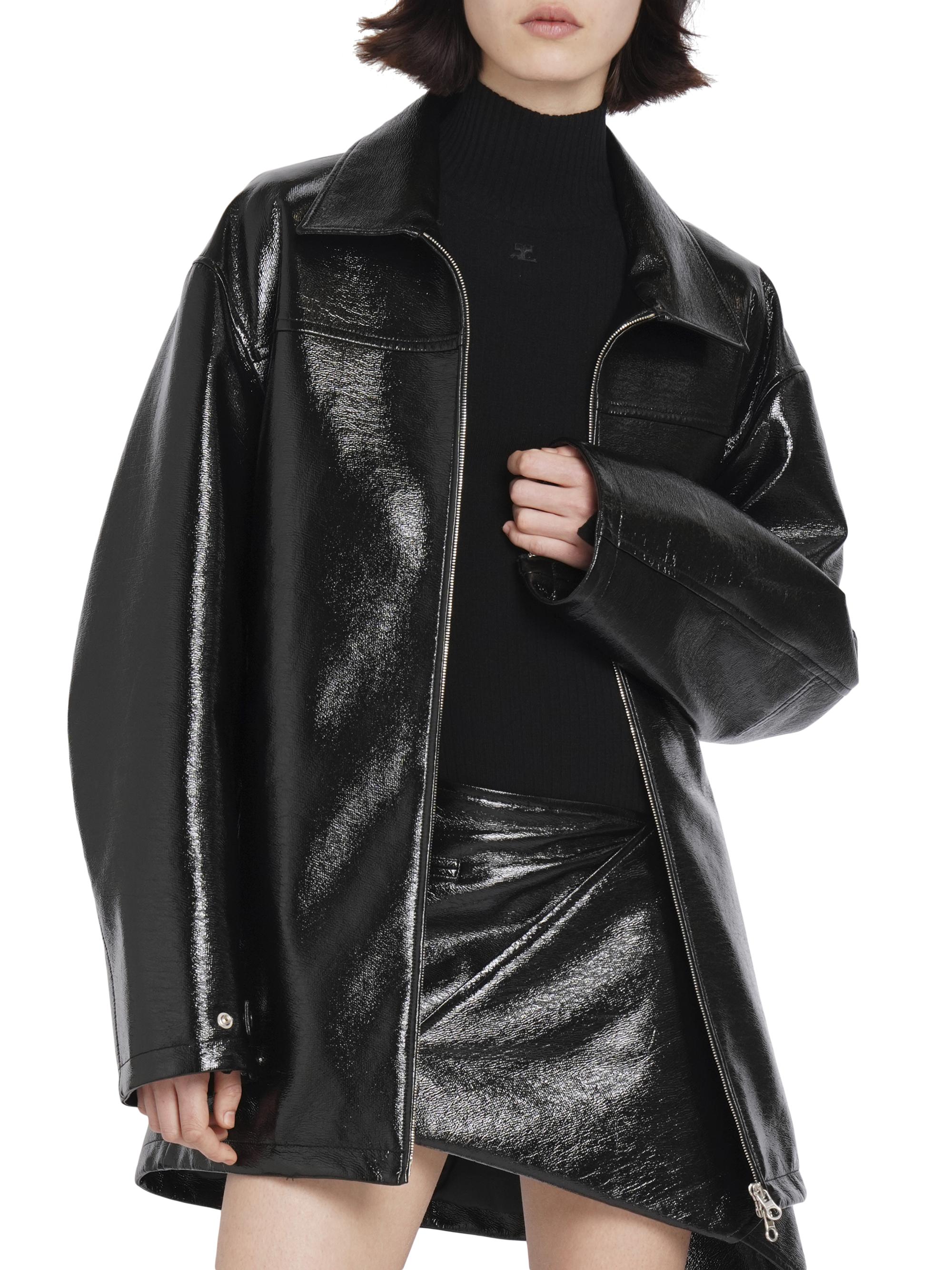 Courreges Vinyl Maxi Bomber Jacket | Saks Fifth Avenue