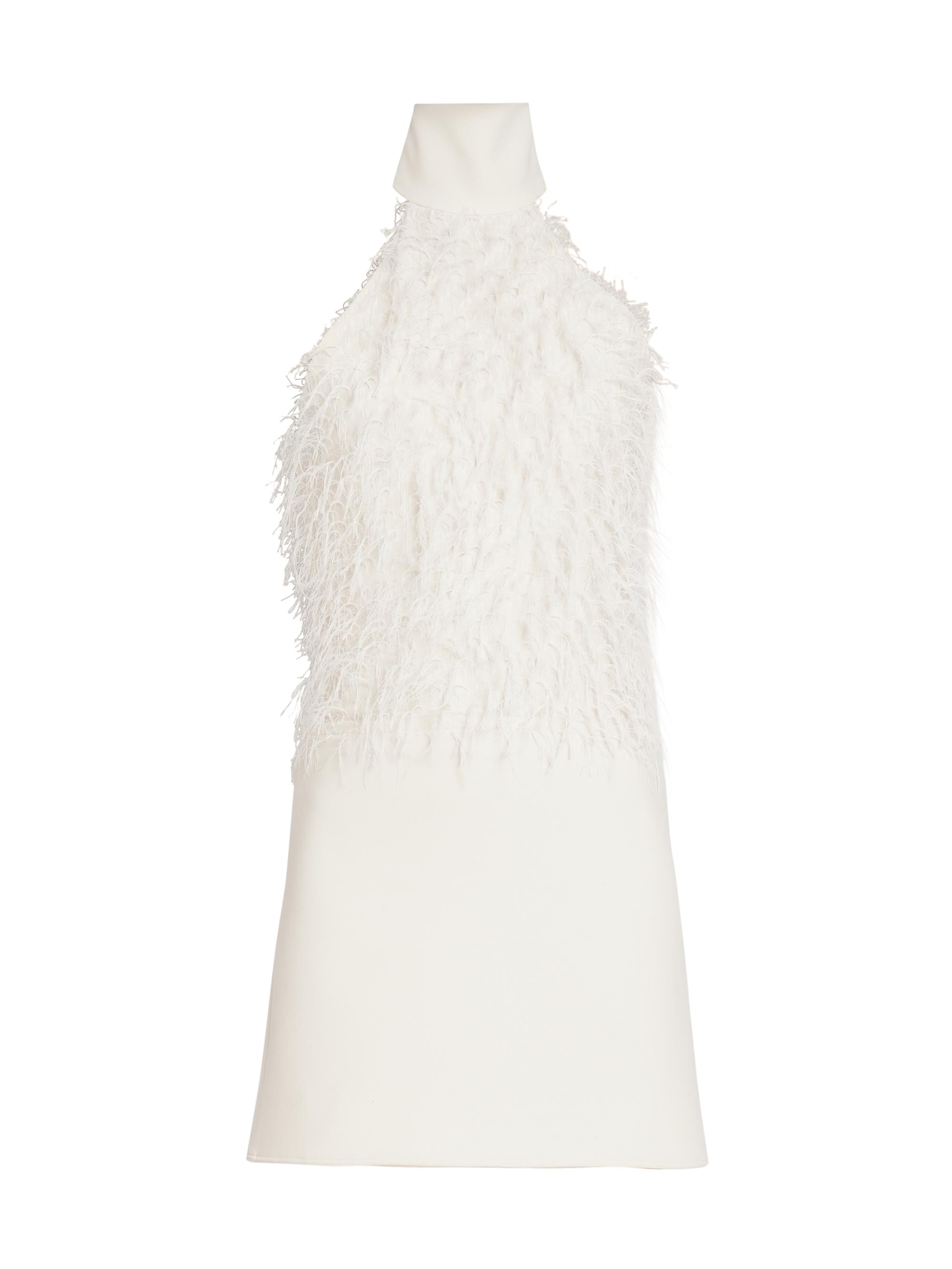 Courreges Women's Feather Mini Halterdress - Natural