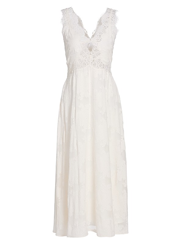 lace dress pink Pink High Neck Lace Maxi Dress with Open Back main image 0