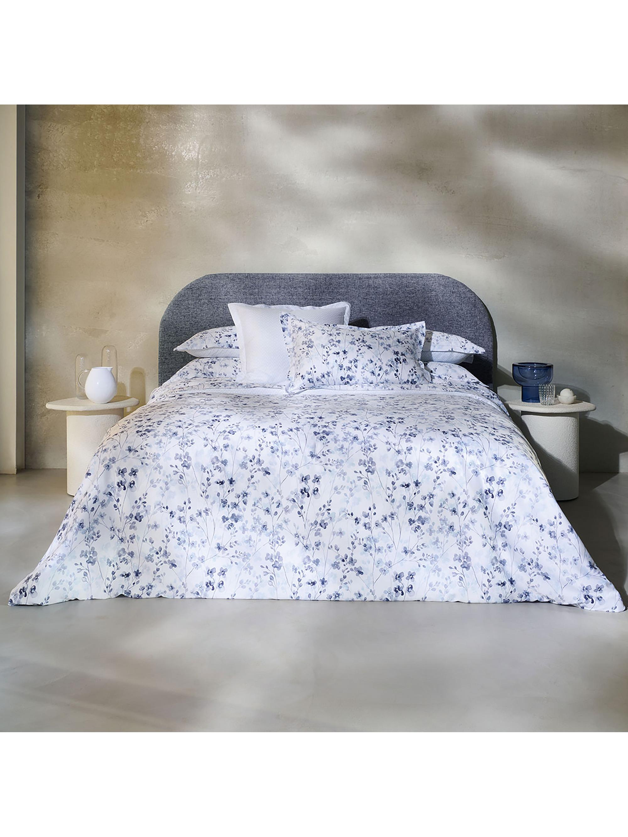 Anne de Solène Calme Duvet Cover, Pillowcases, & Sham Collection - Blue On White Boudoir