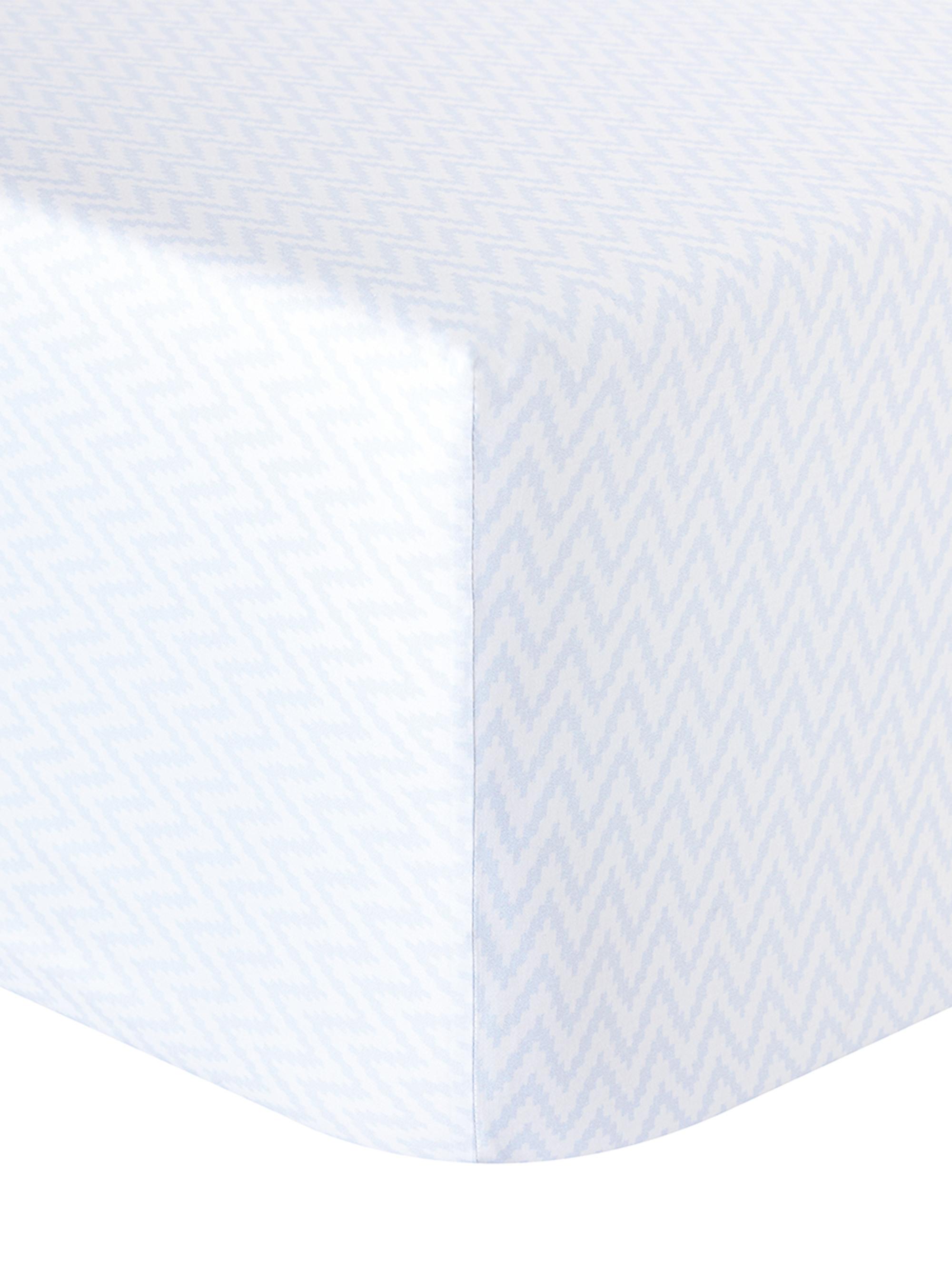Anne de Solène Calme Cotton Bedding Collection - Blue On White King