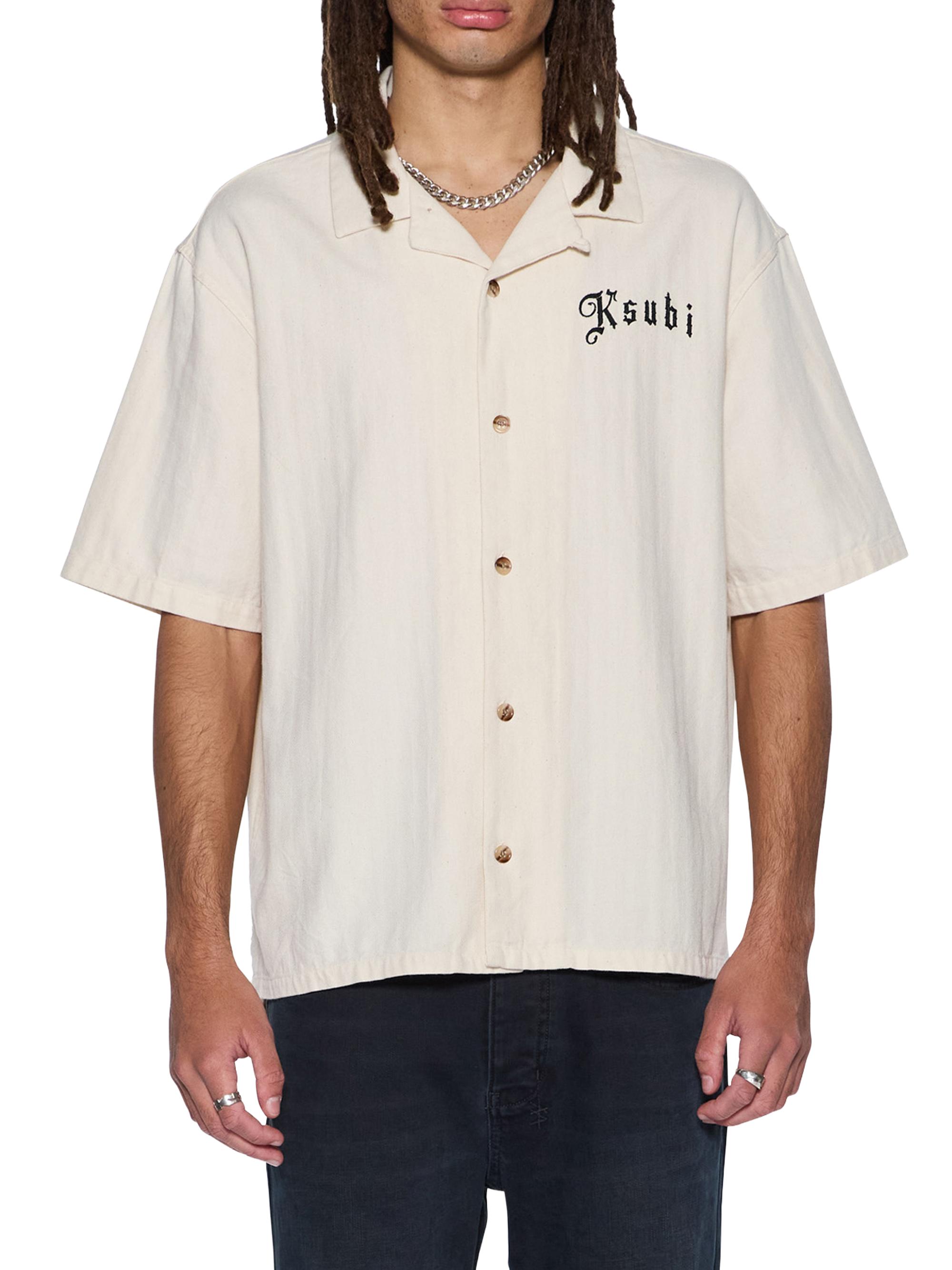 Ksubi Men's Neo-Nostalgia Truckstop Diner Button-Front Shirt - White