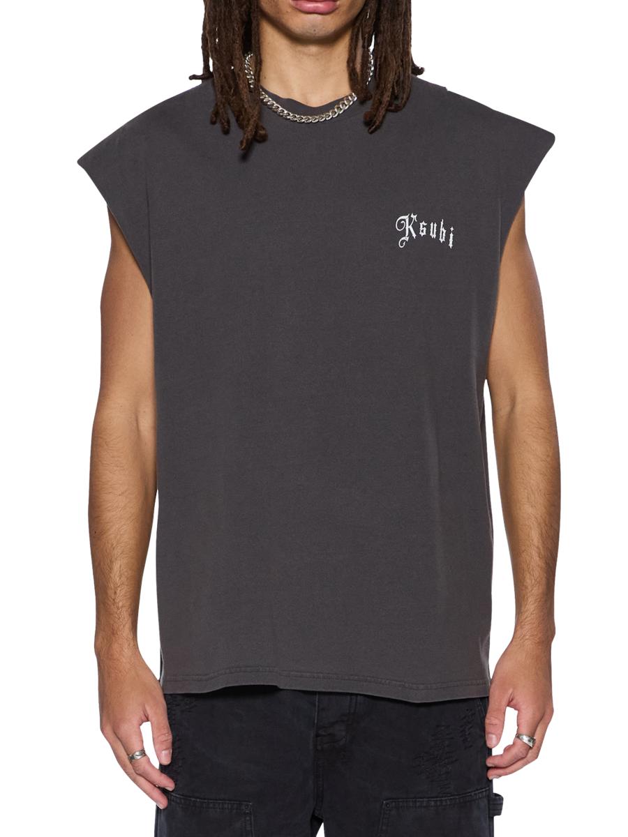 トップス Ksubi - Message Print Sleeveless Tee Ksubi - Message Print Sleeveless Tee