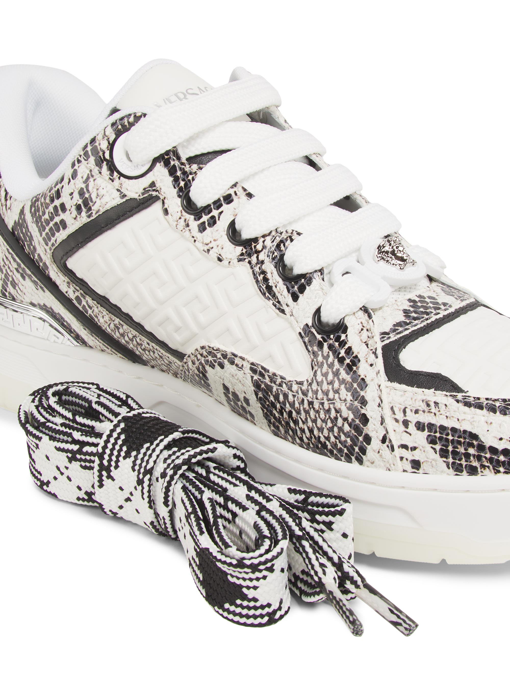 Versace Python Print Leather Low-Top Sneakers | Saks Fifth Avenue