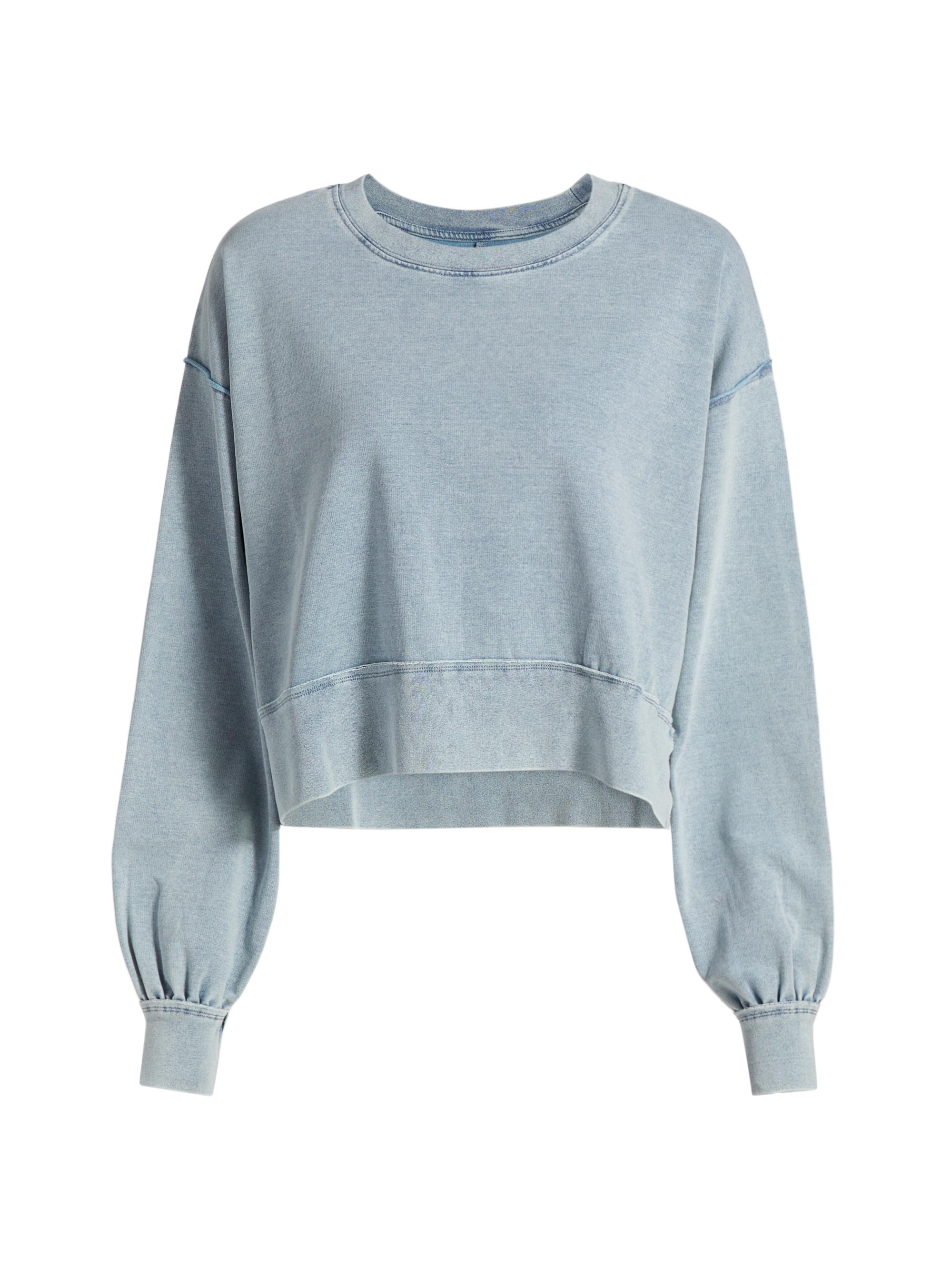 Stretch Cotton-Blend Long-Sleeve Top