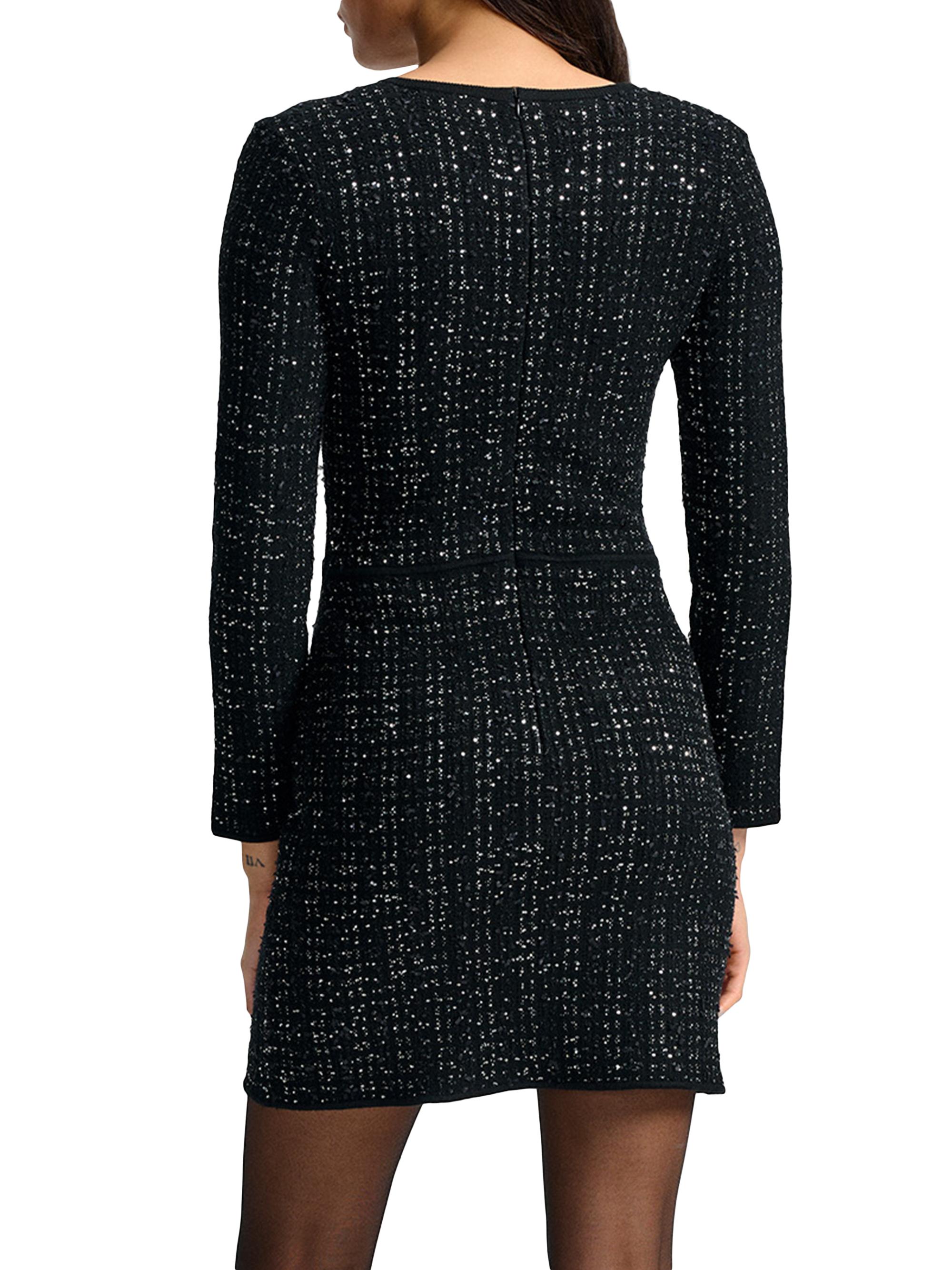 Veronica Beard Channing Knit Mini Dress | Black | Size XL