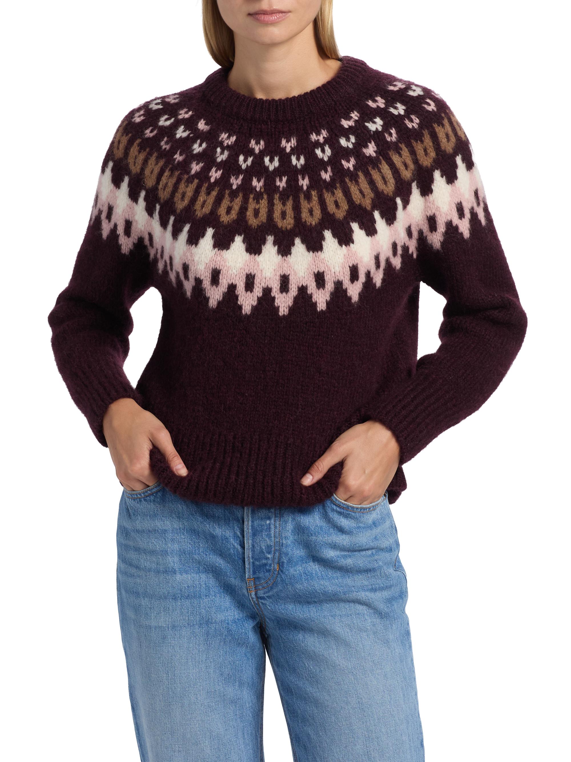 Veronica Beard Anne Alpaca-Blend Fair Isle Sweater | Saks Fifth Avenue