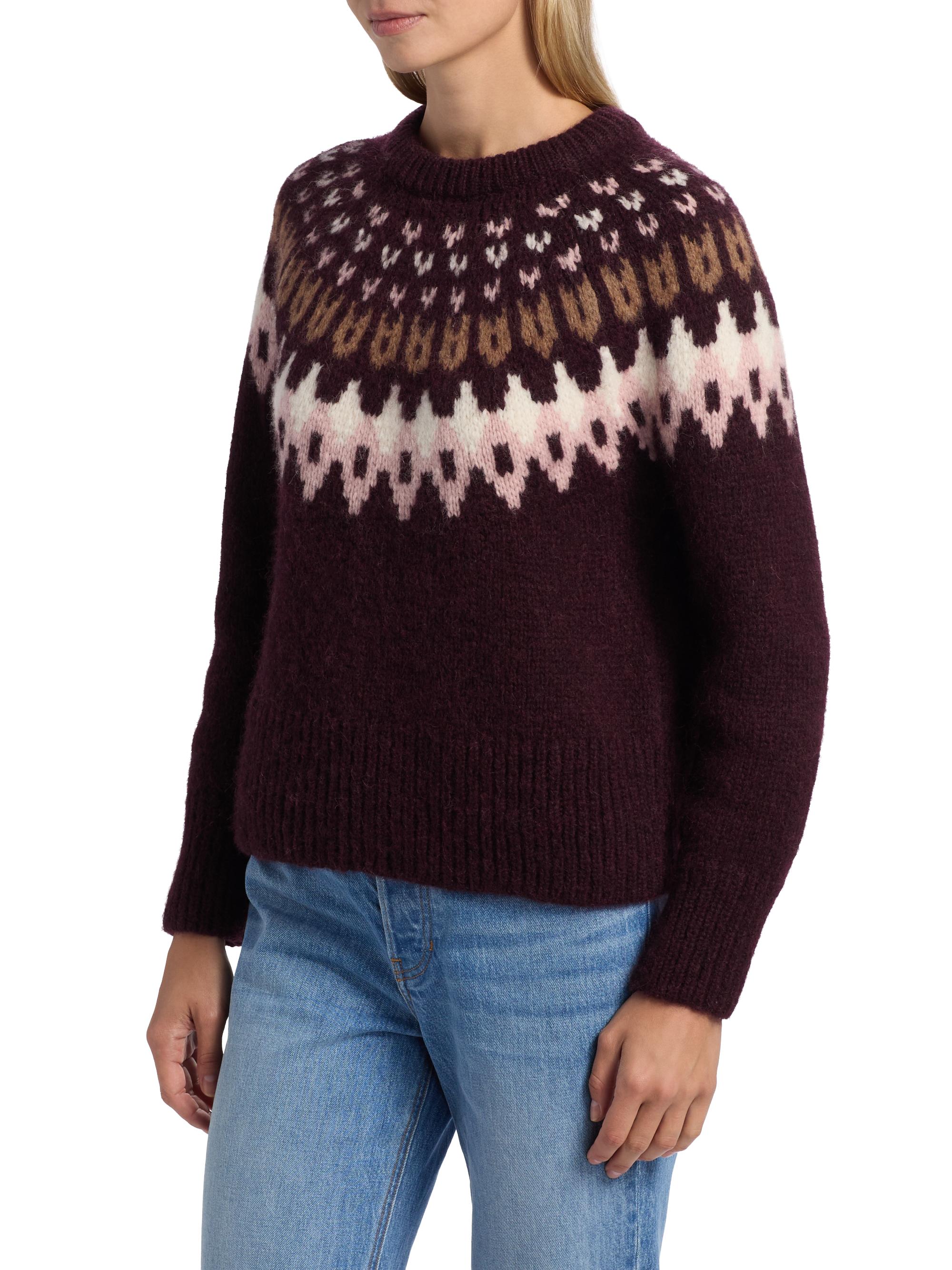 Veronica Beard Anne Alpaca-Blend Fair Isle Sweater | Saks Fifth Avenue
