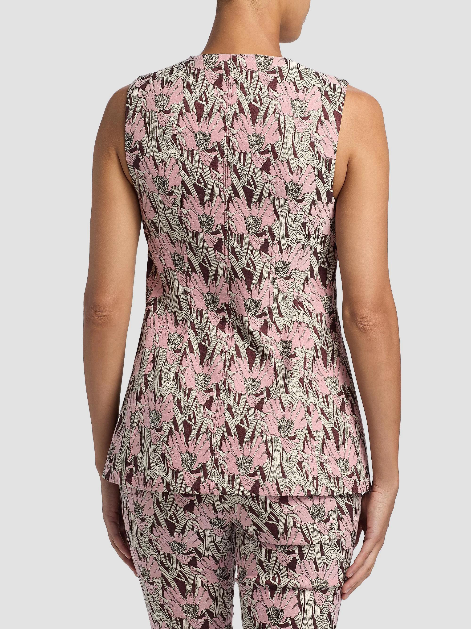 Veronica Beard Jessup Metallic Floral Vest | Saks Fifth Avenue