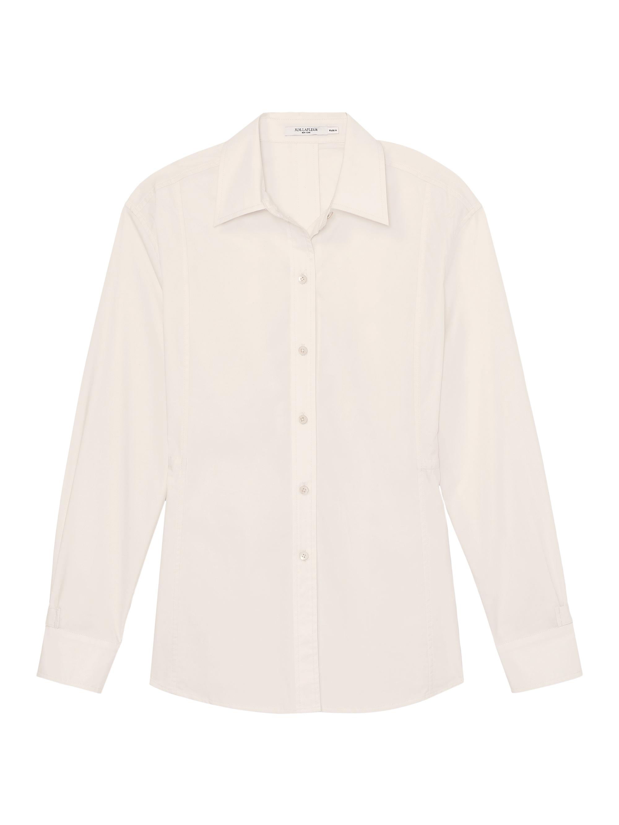 M.M.LaFleur Women's Bentley Al Fresco Cotton Poplin Shirt - Eggshell
