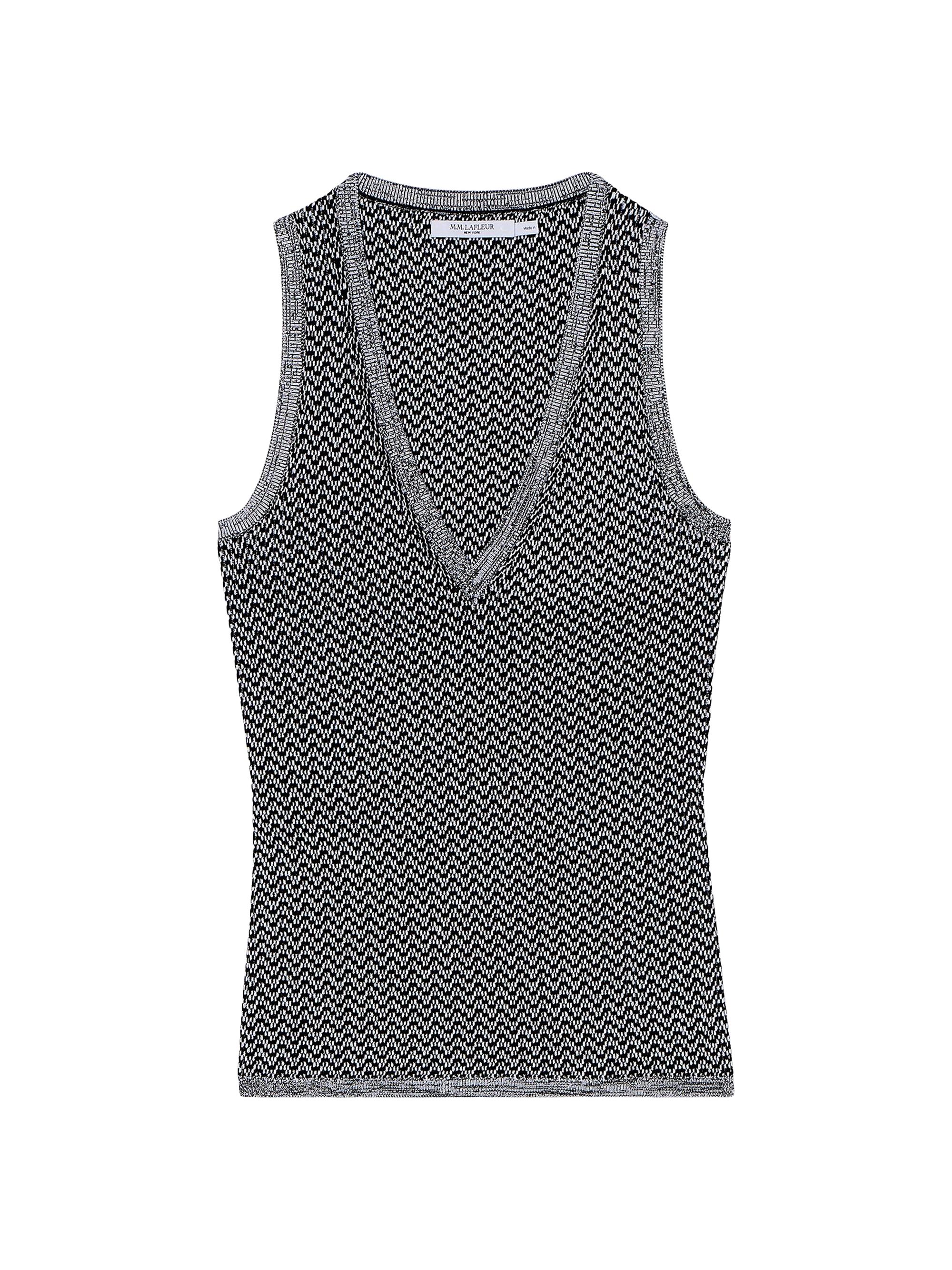 M.M.LaFleur Women's Sonny Day-to-Night Tank Top - Black White