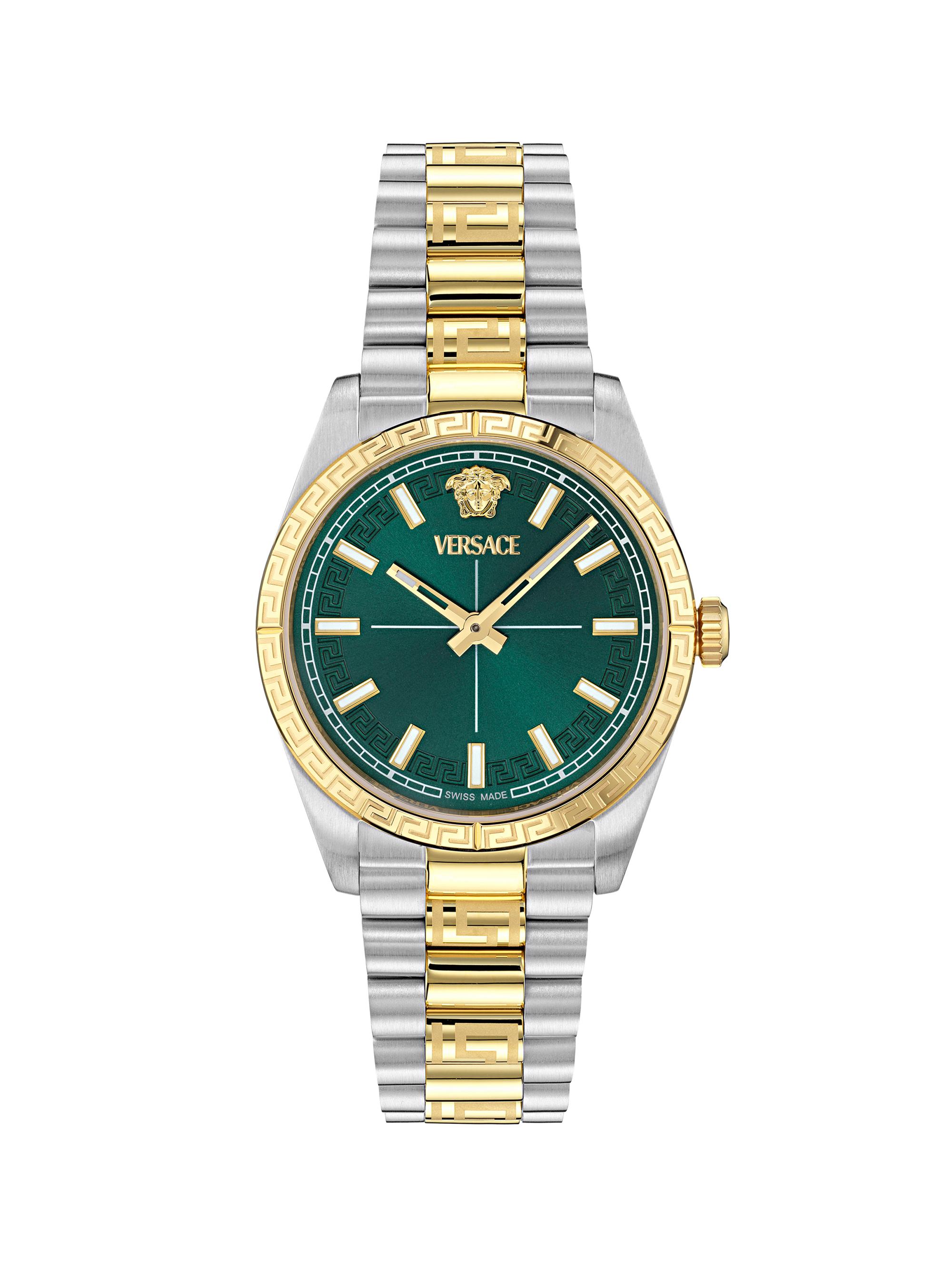 Versace V-Auria Two-Tone Stainless Steel Bracelet Watch/39MM