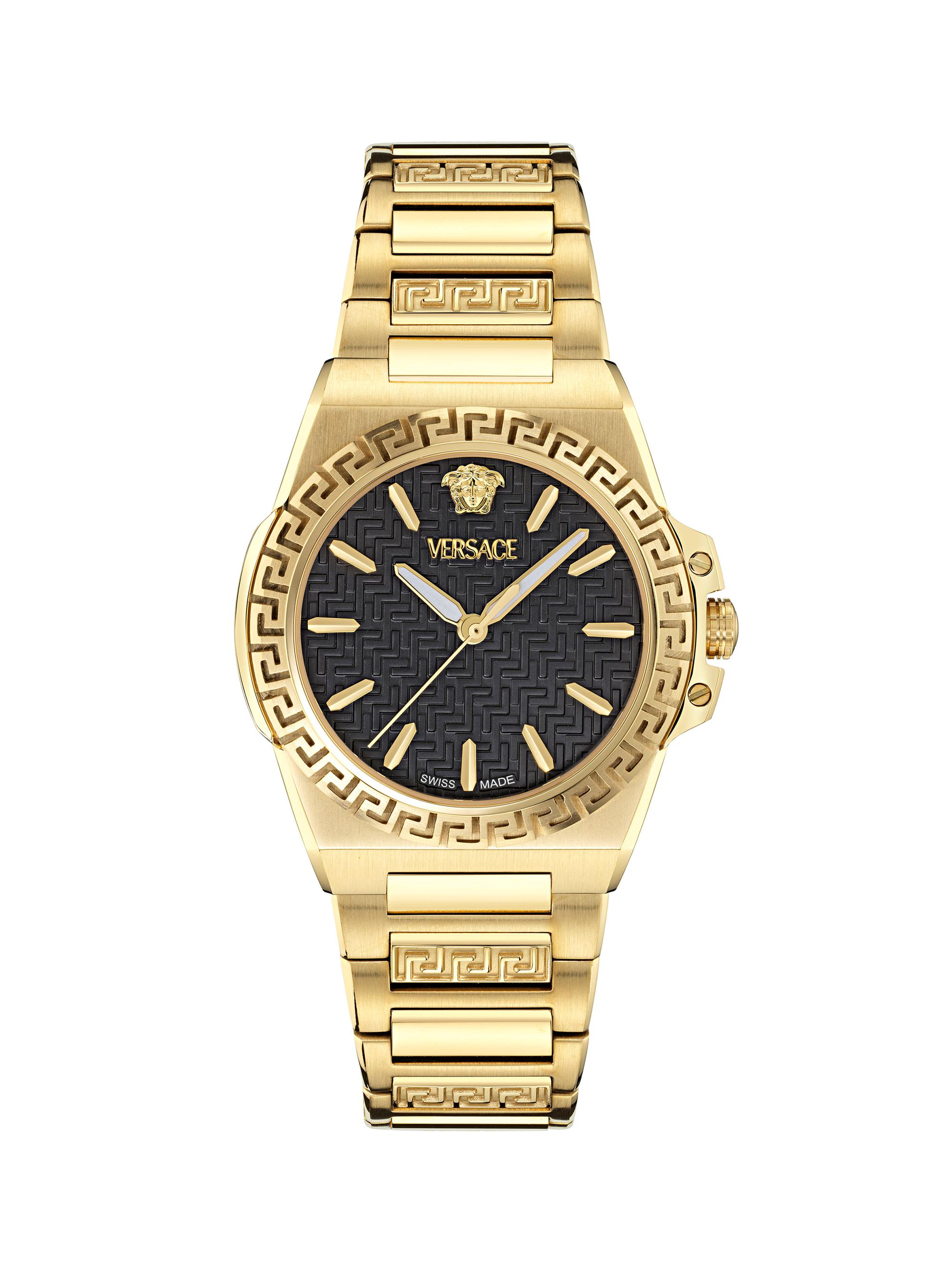 Versace Women's Greca Reaction Stainless Steel Bracelet Watch/38MM - Yellow Gold