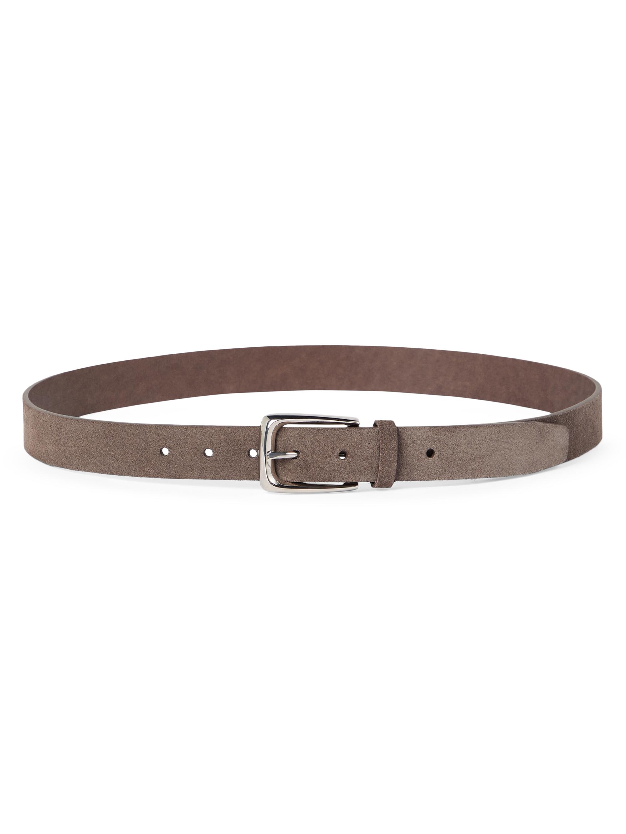 Brunello Cucinelli Men's Braided Reversed Leather Belt - Taupe