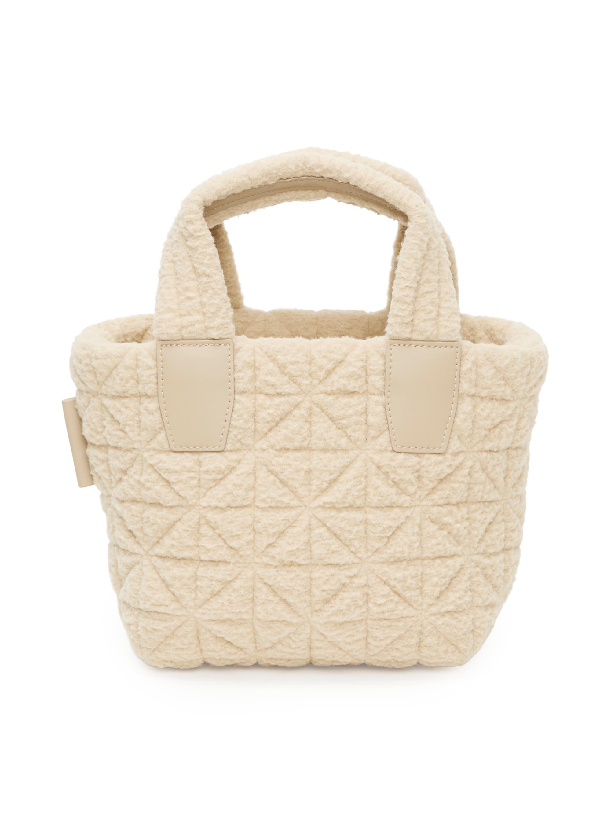 Vee Collective Women's Vee Mini Sherpa Tote Bag - Cream Sherpa
