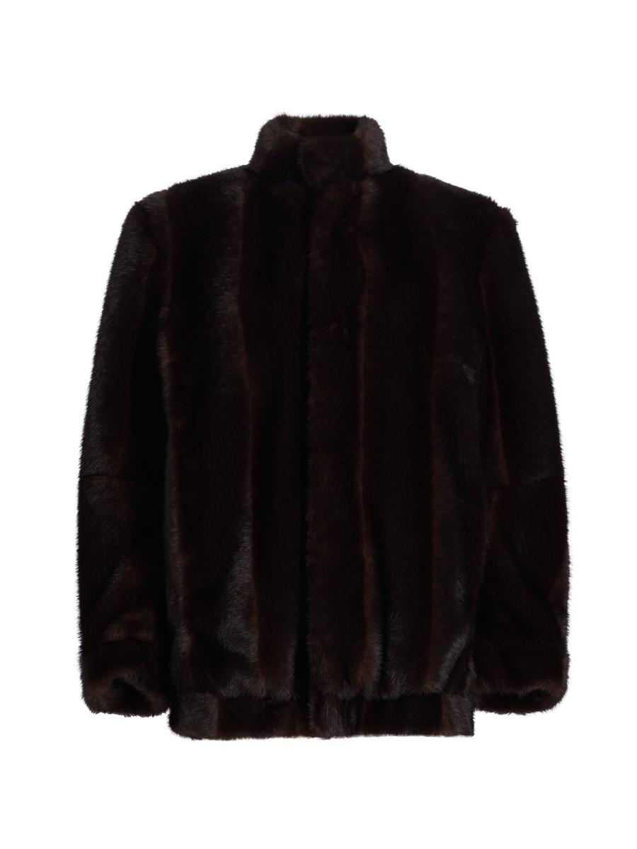 Mm6 Maison Margiela Women's Faux-fur Jacket In Brown
