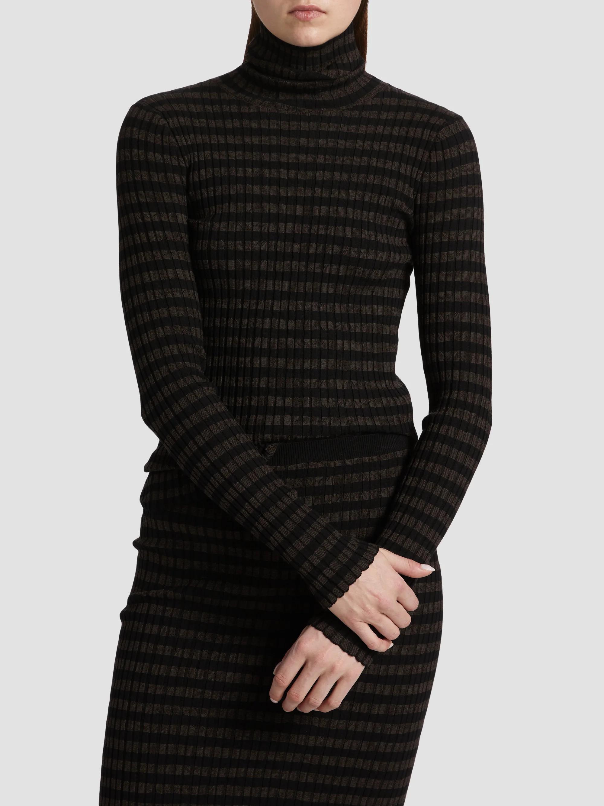 MM6 Maison Margiela Striped Mock-Turtleneck Sweater | Saks Fifth