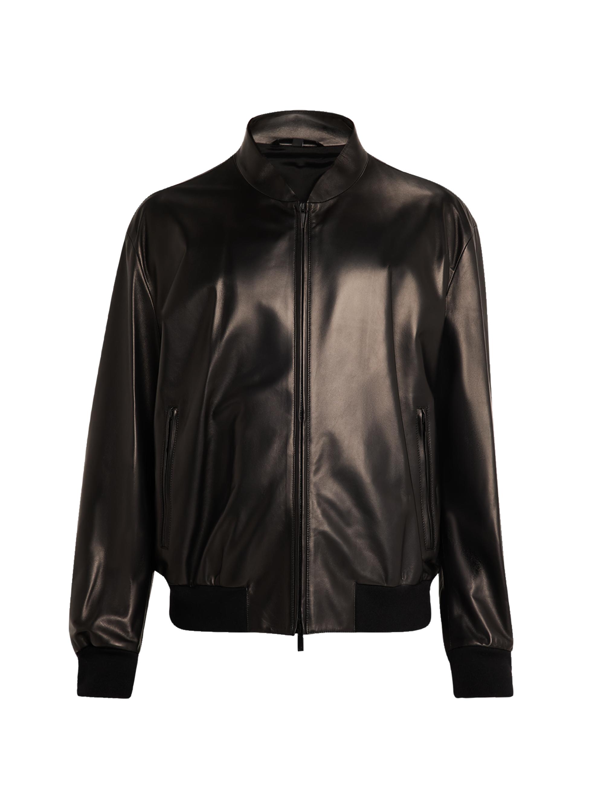 Giorgio Armani Long Wool Zip-Up Jacket | Saks Fifth Avenue