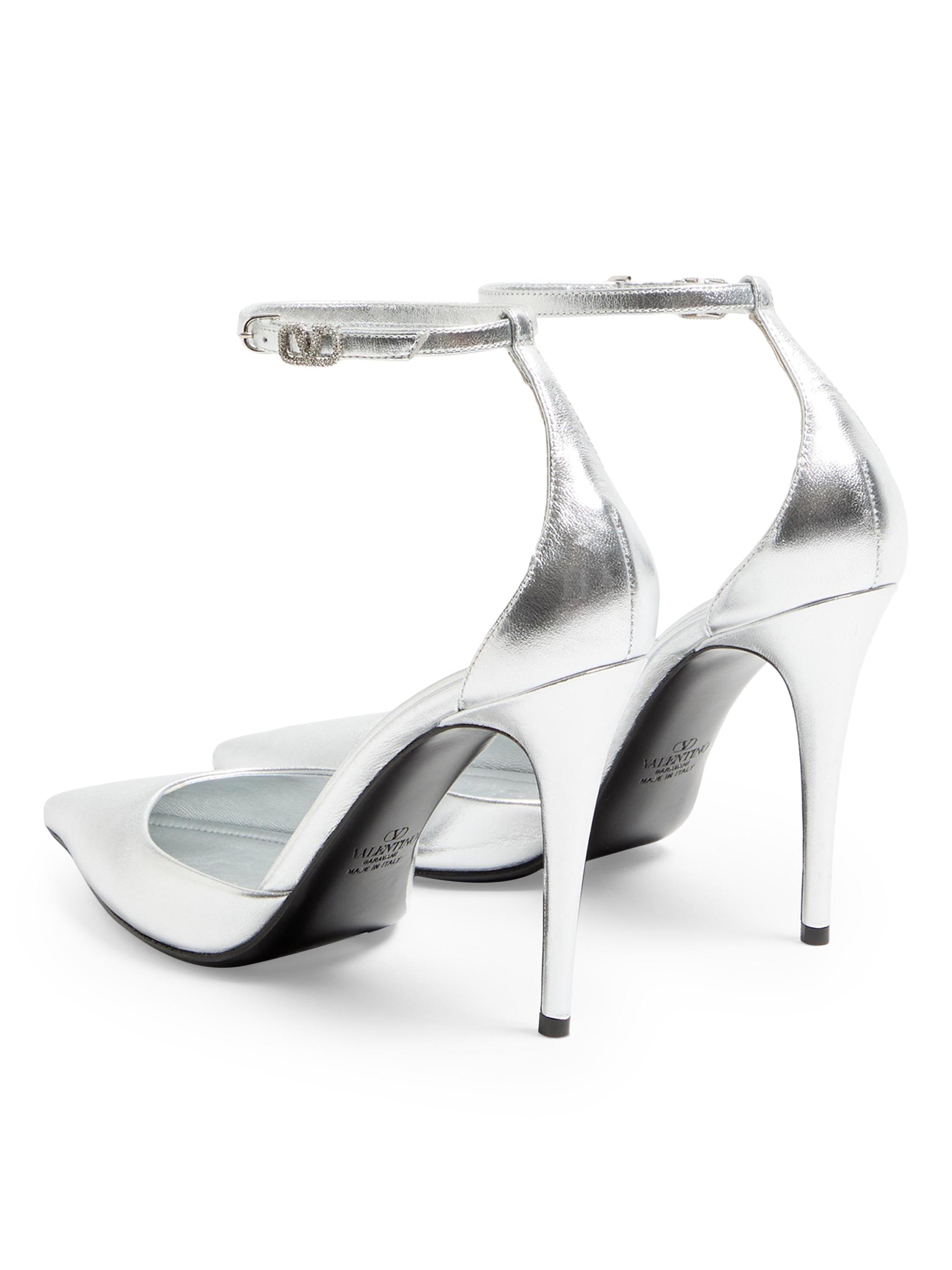 Valentino Garavani Eveninglam 100MM Pumps in Laminated Nappa