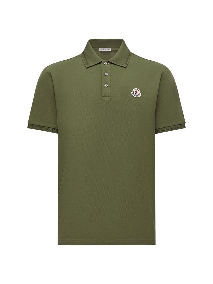 MONCLER オリーブ ポロシャツ M MONCLER オリーブ ポロシャツ XL Moncler Polo Shirt in Cotton