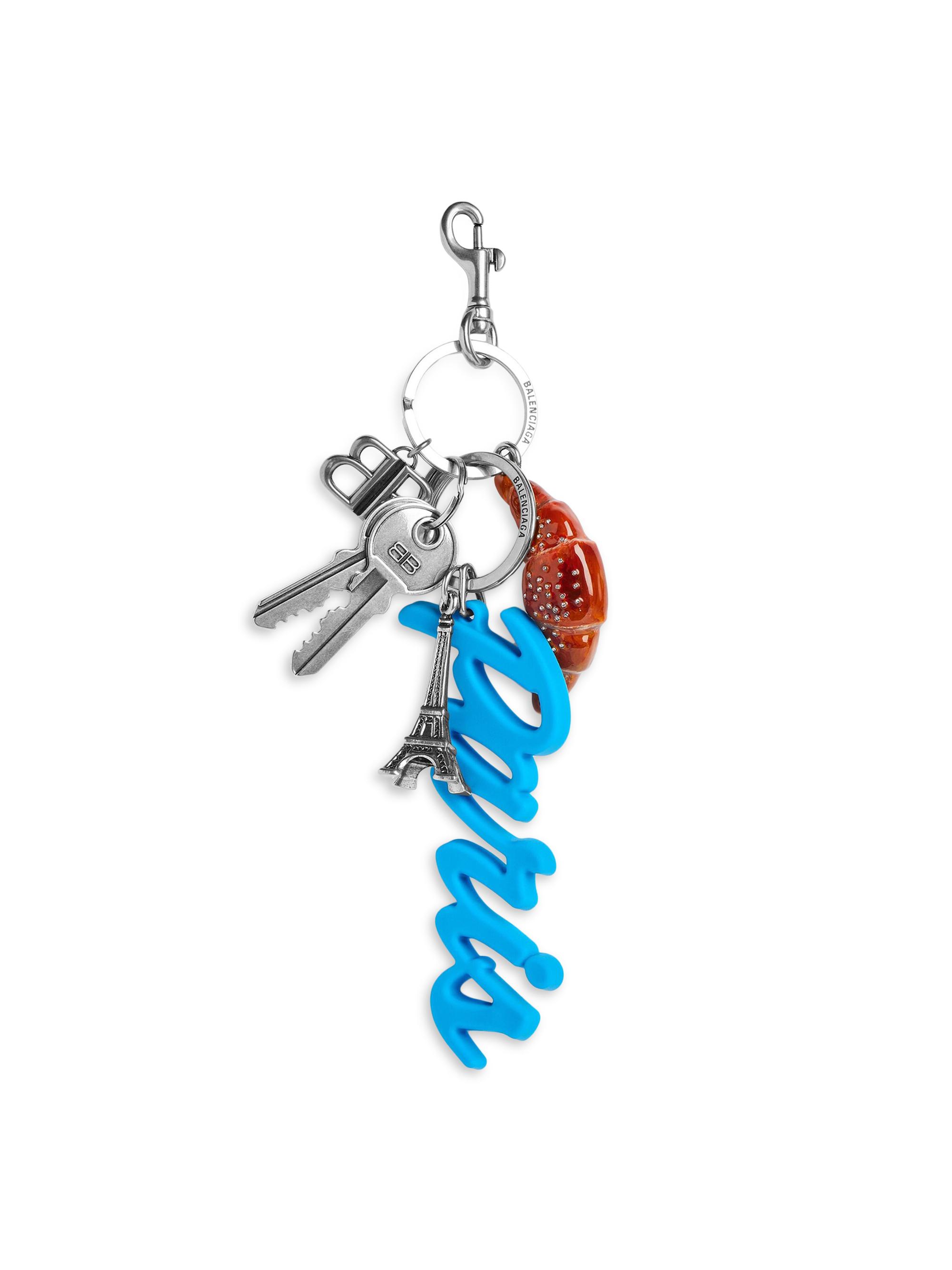 【美品】SAINT LAURENT CASSANDRE KEY RING SAINT LAURENT - Cassandre Monogram Leather Key Ring Saint