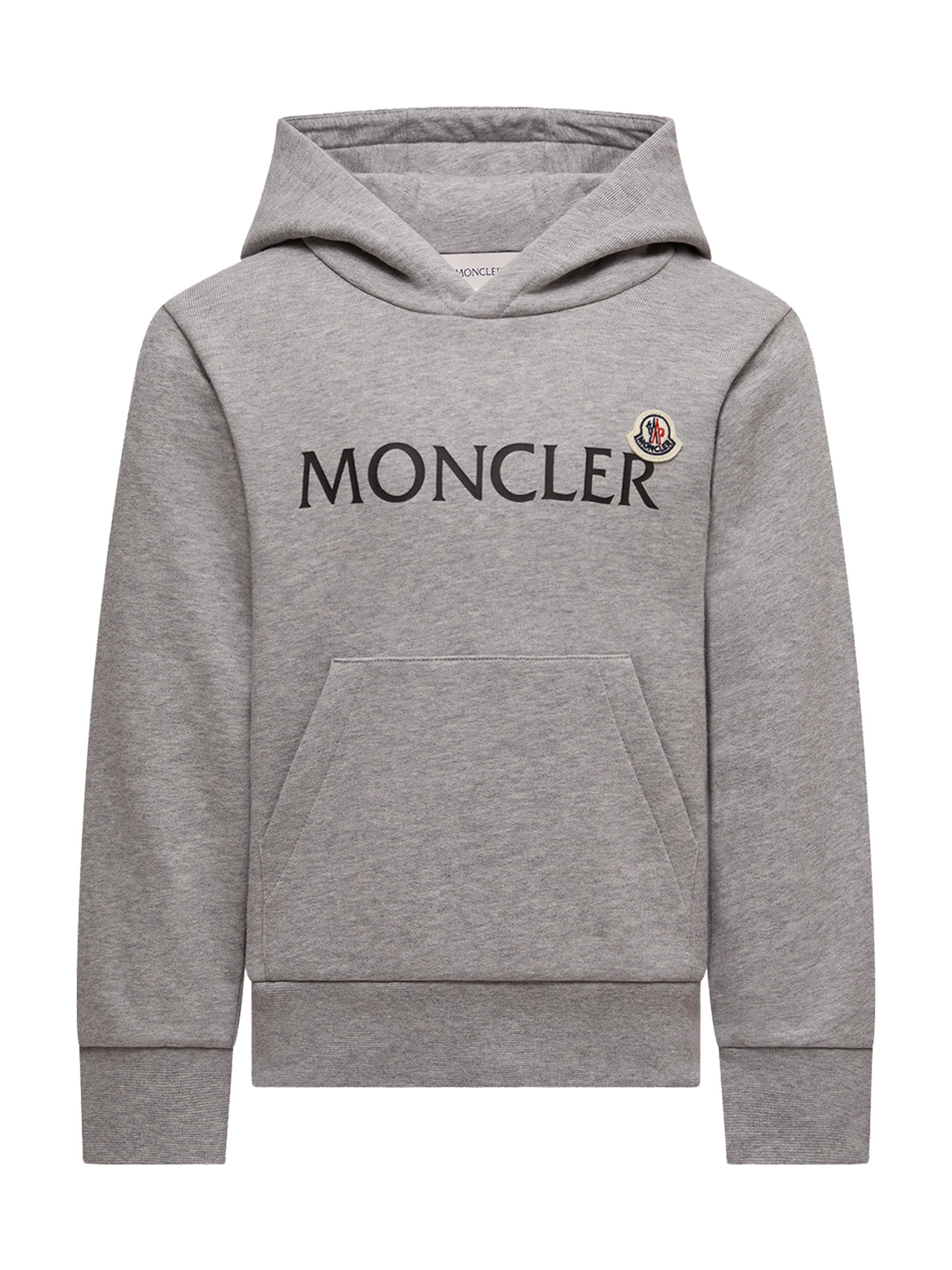 Moncler Little Boy's & Boy's Hoodie in Cotton - Gray