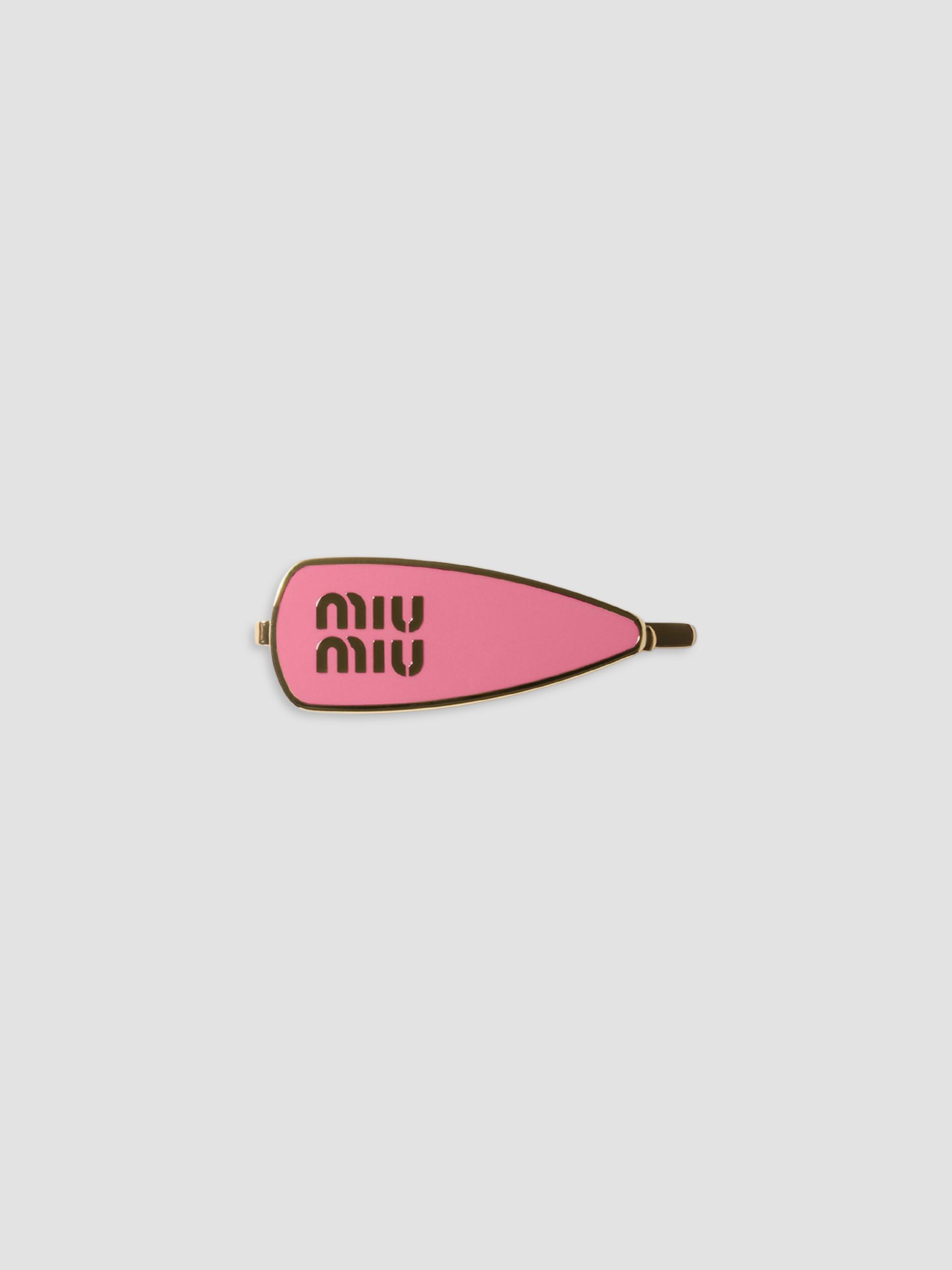 miu miヘアピン Miu Miu Enameled Metal Hair Clip | Saks Fifth Avenue