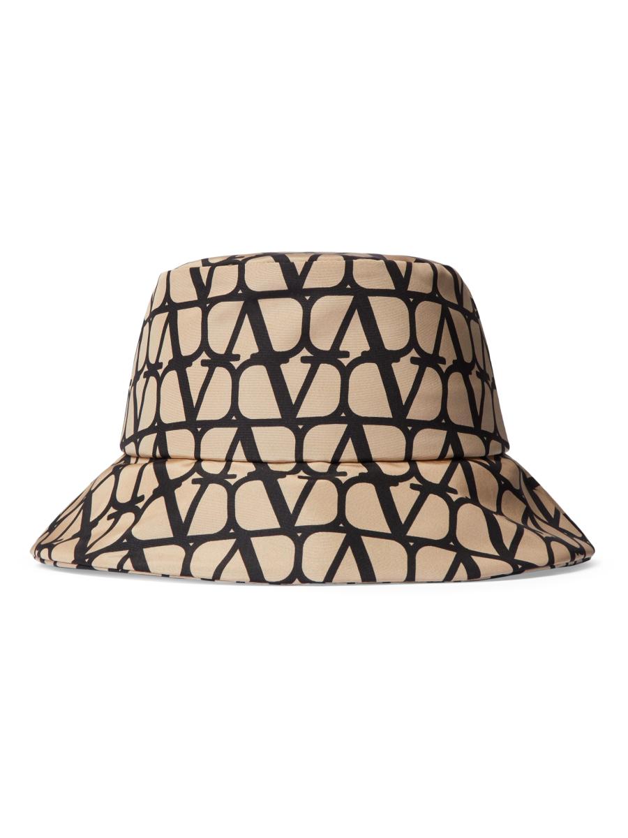 ハット VALENTINO BLACK FELT BUCKET HAT Valentino Garavani Toile Iconographe Faille Bucket Hat