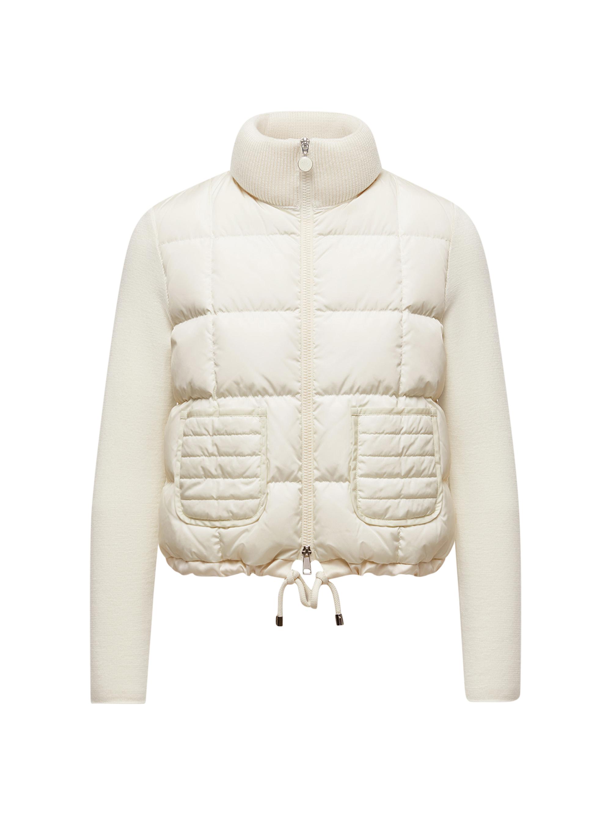Moncler Women's Down-Filled Cardigan in Wool - White