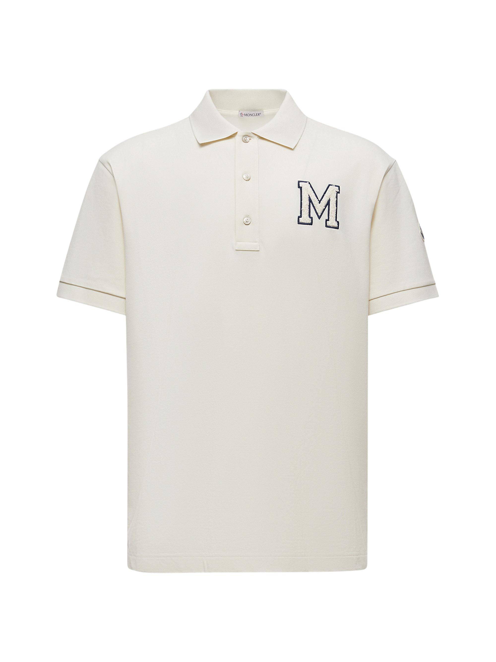 Moncler Men's Polo Shirt in Cotton - White