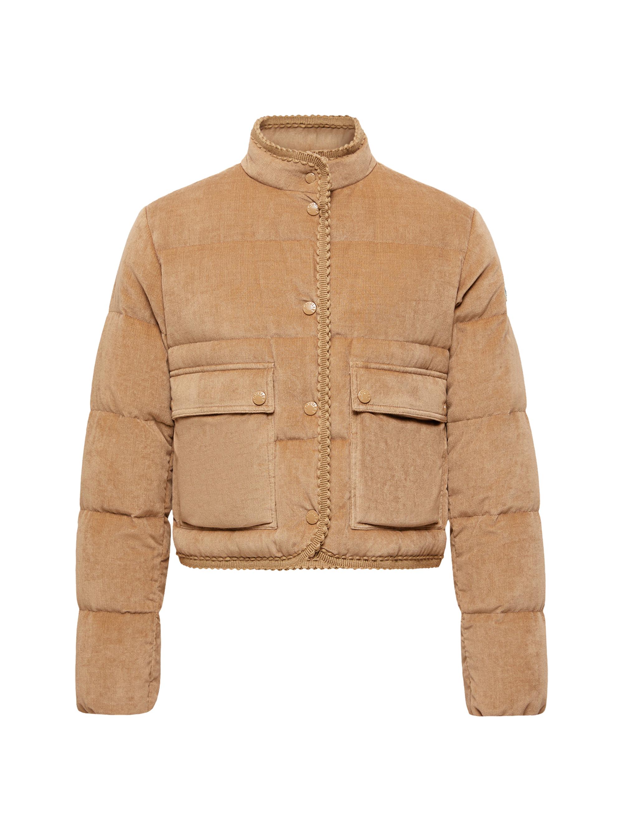 Moncler Women's Essarts Puffer Jacket in Corduroy - Beige