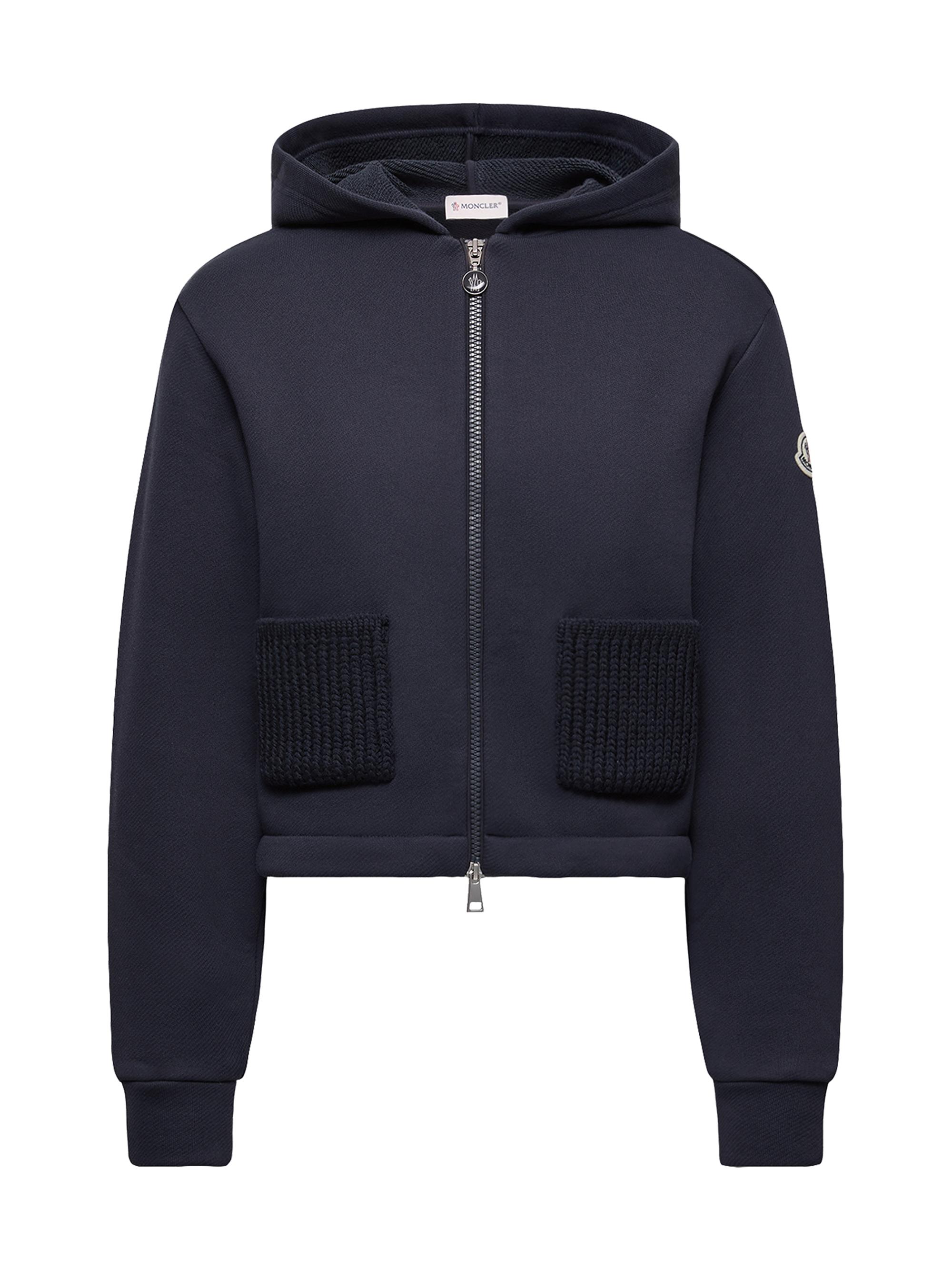 Moncler Women's Hoodie in Cotton - Navy Blue