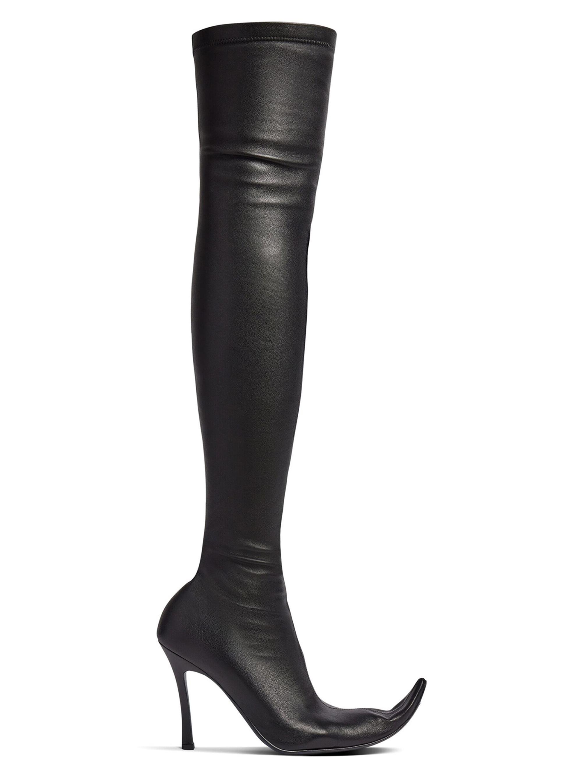 靴 m me eme Cut design chain long boots m me eme Cut design chain long boots