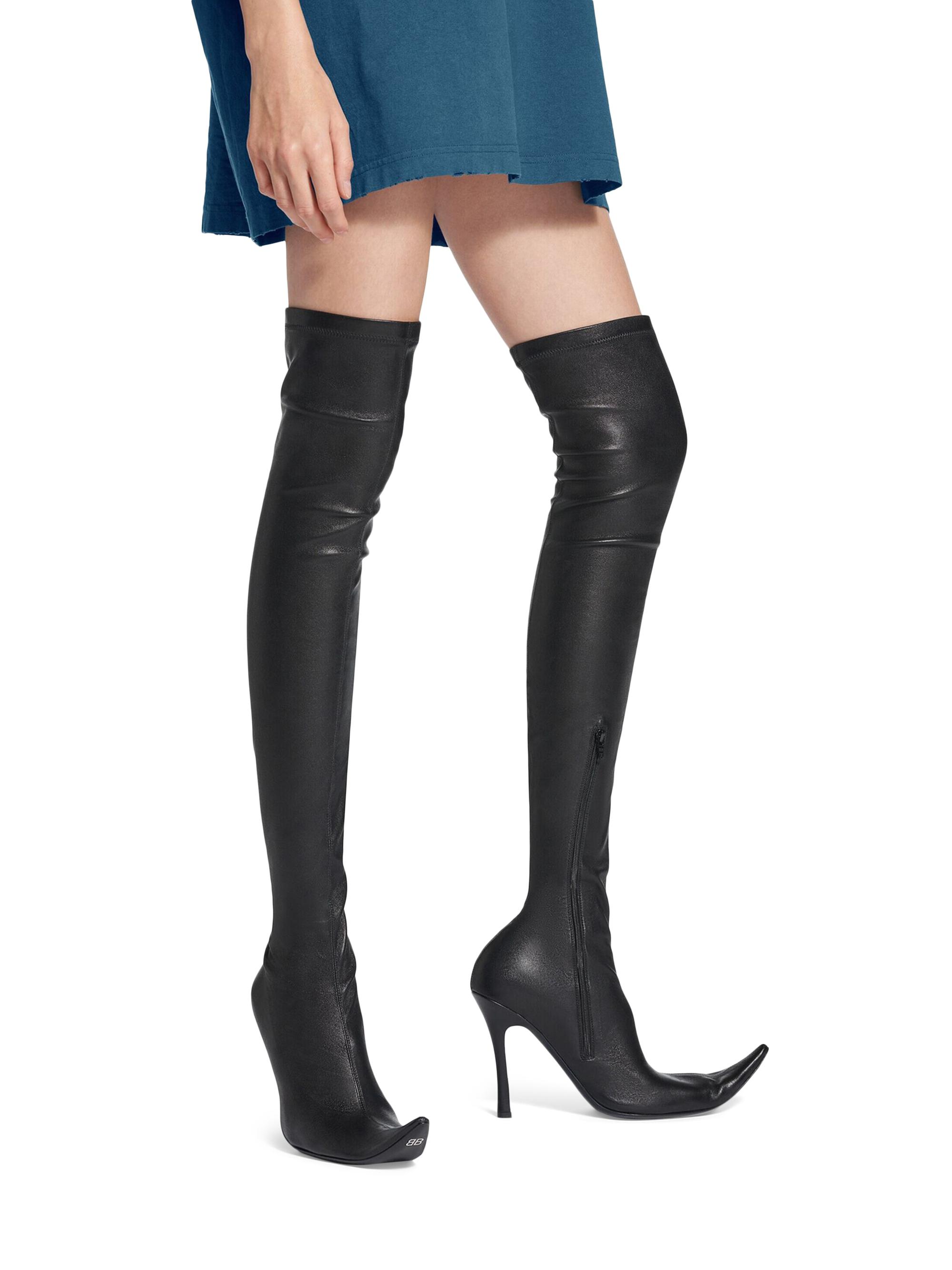 BALENCIAGA ブラックブーツ ポインテッドトゥ Balenciaga Poulaine Boots | Saks Fifth Avenue