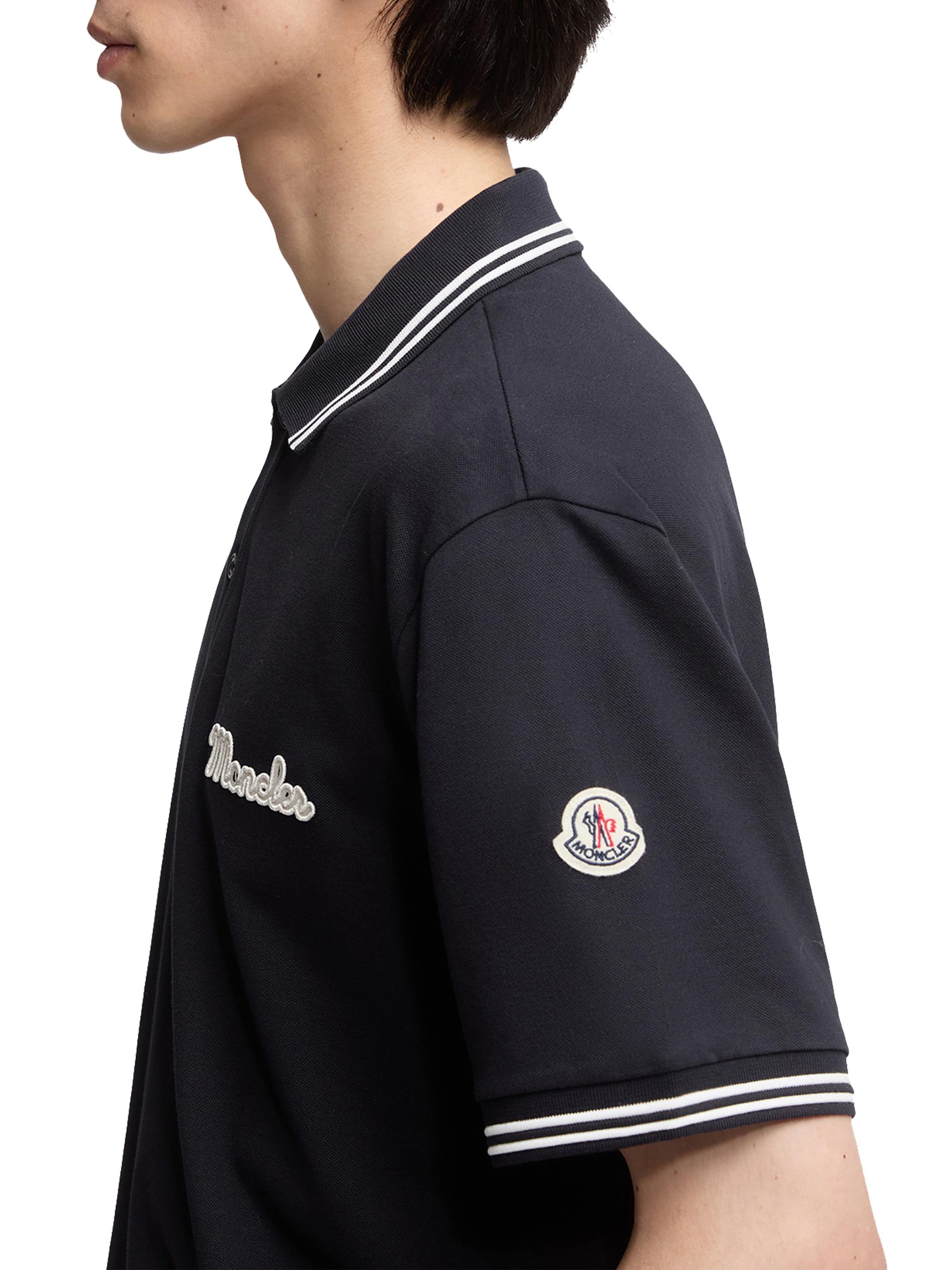 Moncler slim fit polo ポロシャツ Moncler Men's Classic Flag-Trim Polo Shirt | Neiman Marcus