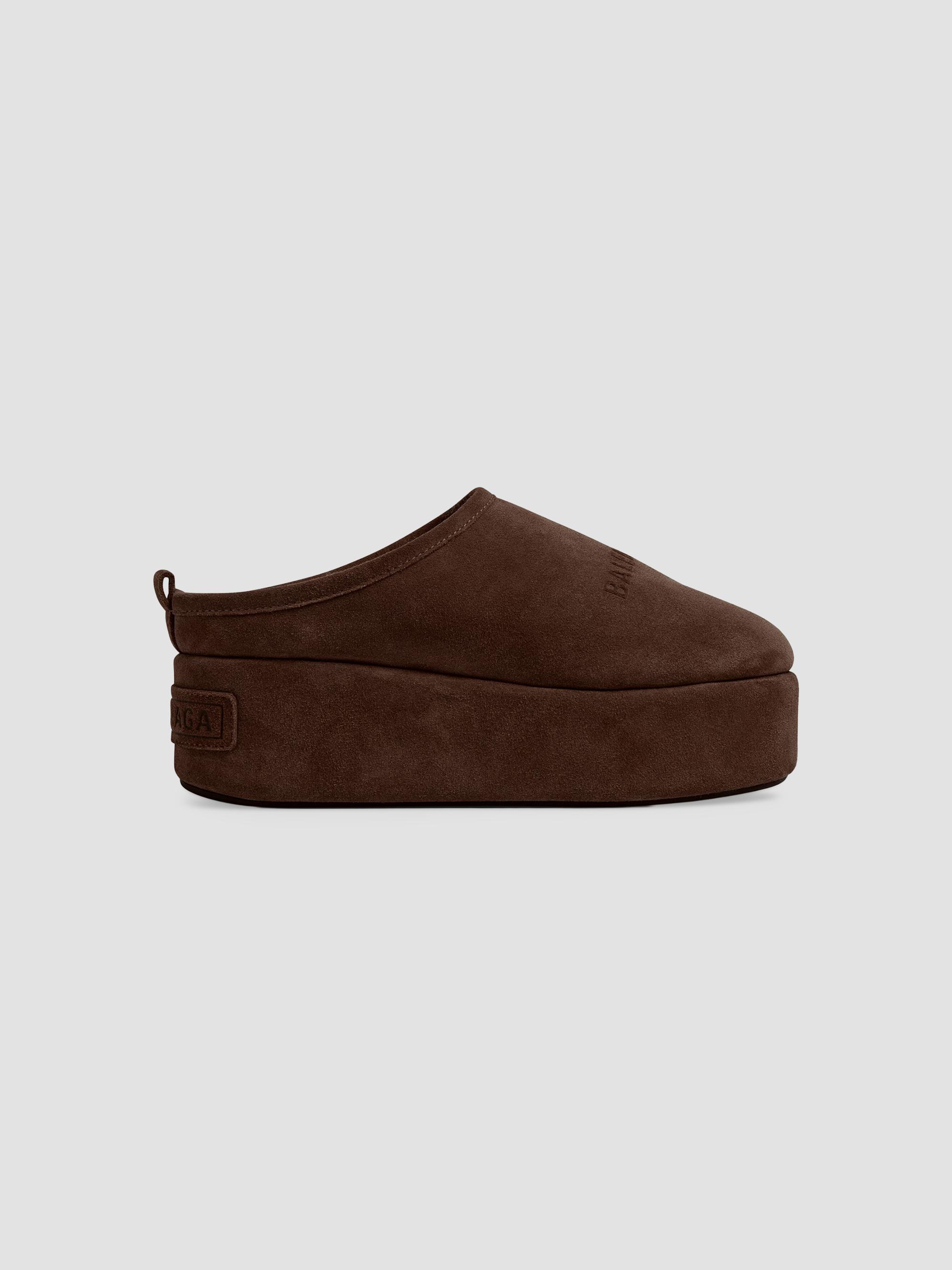 Balenciaga Women's Alaska Soft Platform Mules - Light Espresso | Thumbnail 8