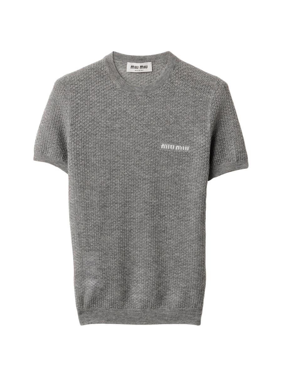 Miu Miu Women's Cashmere Sweater In Gray