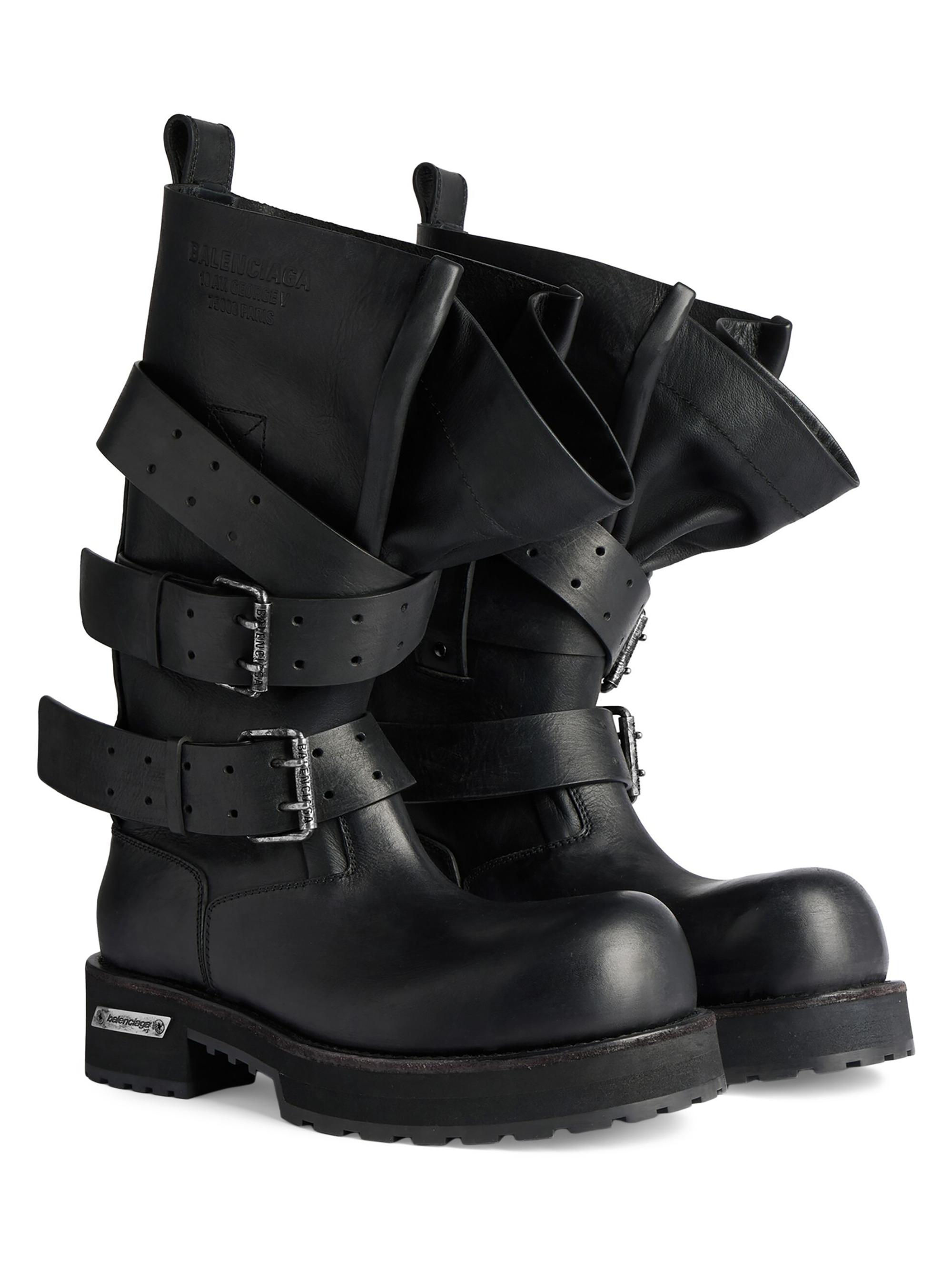 BALENCIAGA ブラック　ロングブーツ　37 Balenciaga Venom boots in black calf leather | TheDoubleF