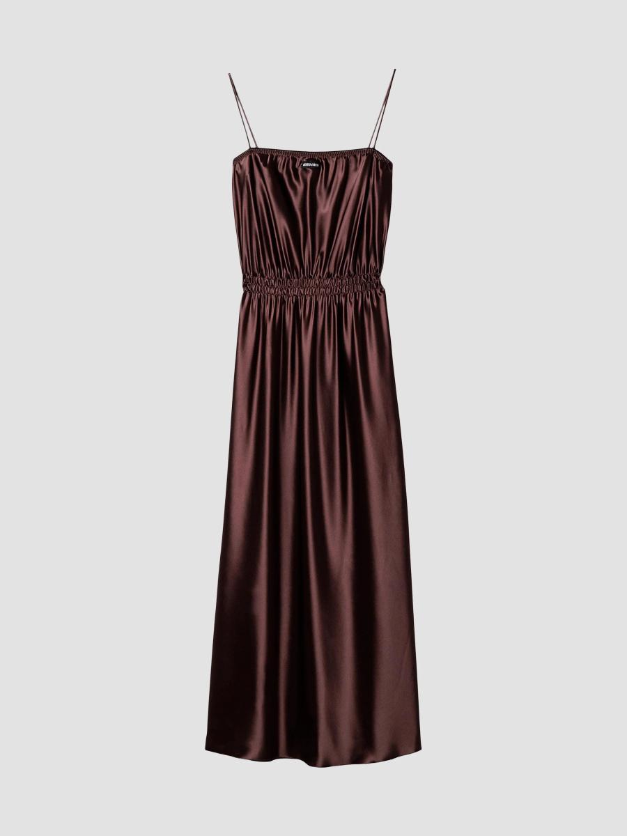 Miu Miu Long Satin Dress | Saks Fifth Avenue