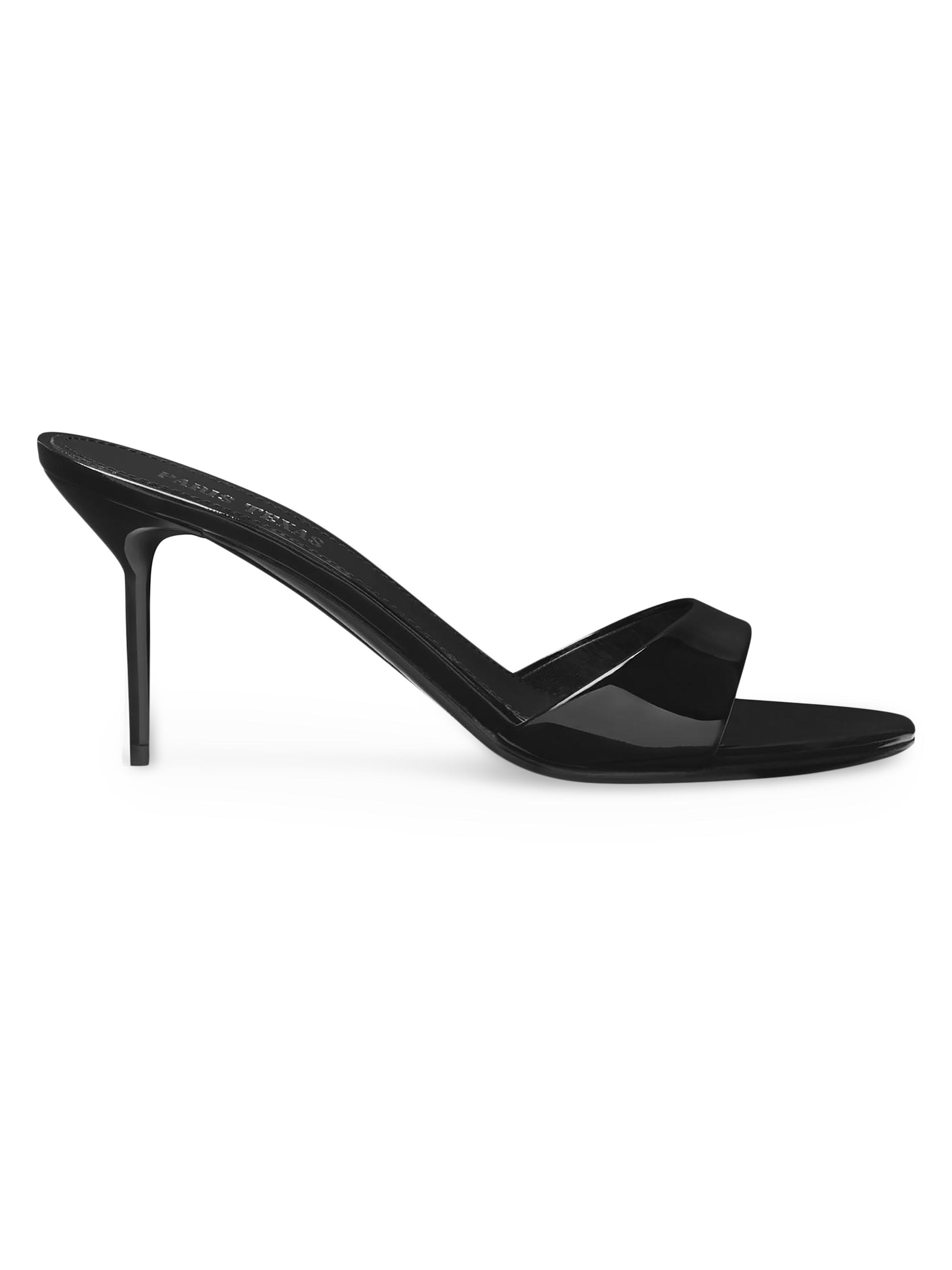 Paris Texas Women's Lidia Patent 70MM Mules - Black - Women's Shoes