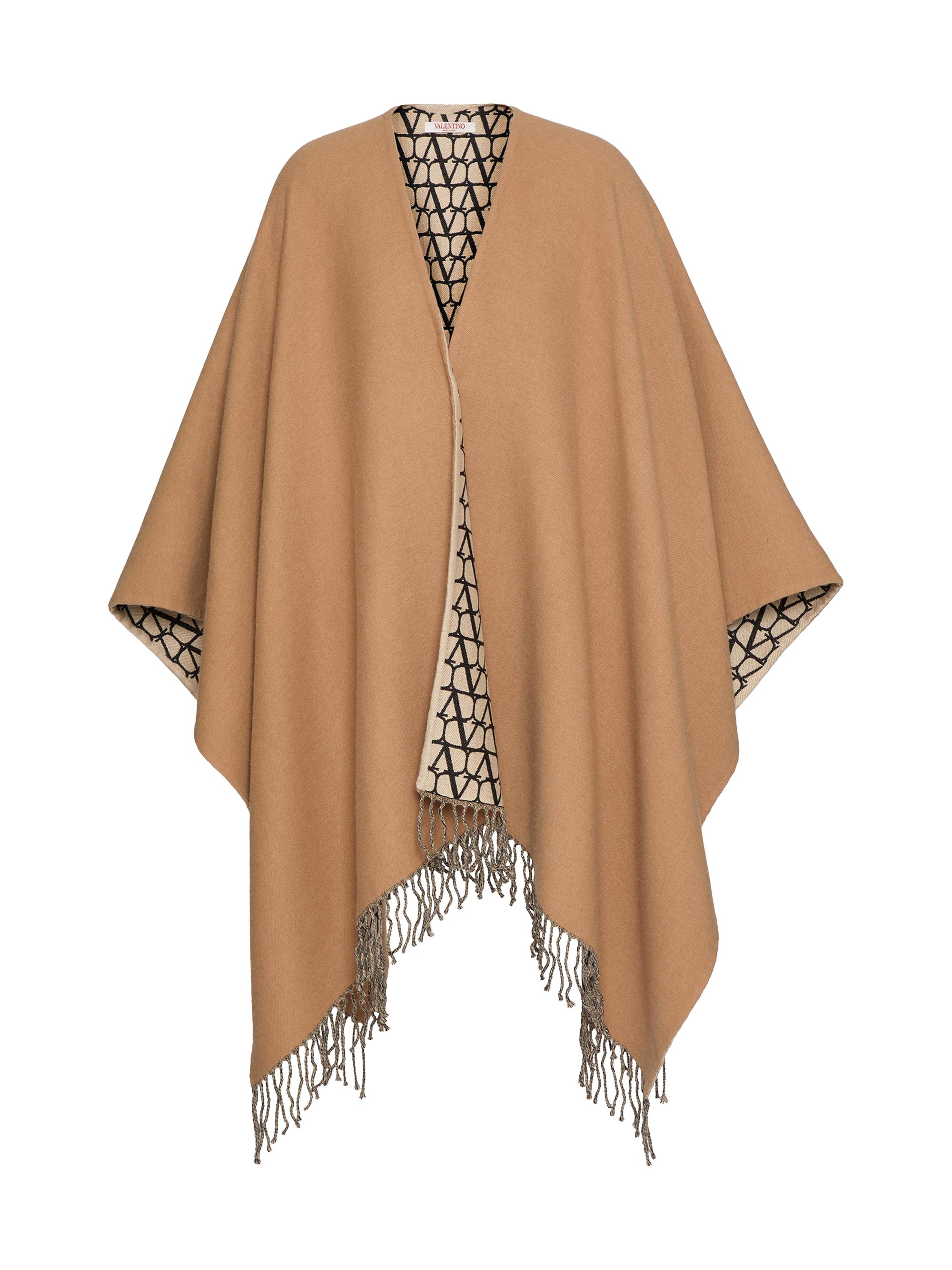Valentino Garavani Women's Double Toile Iconographe Poncho - Camel Black