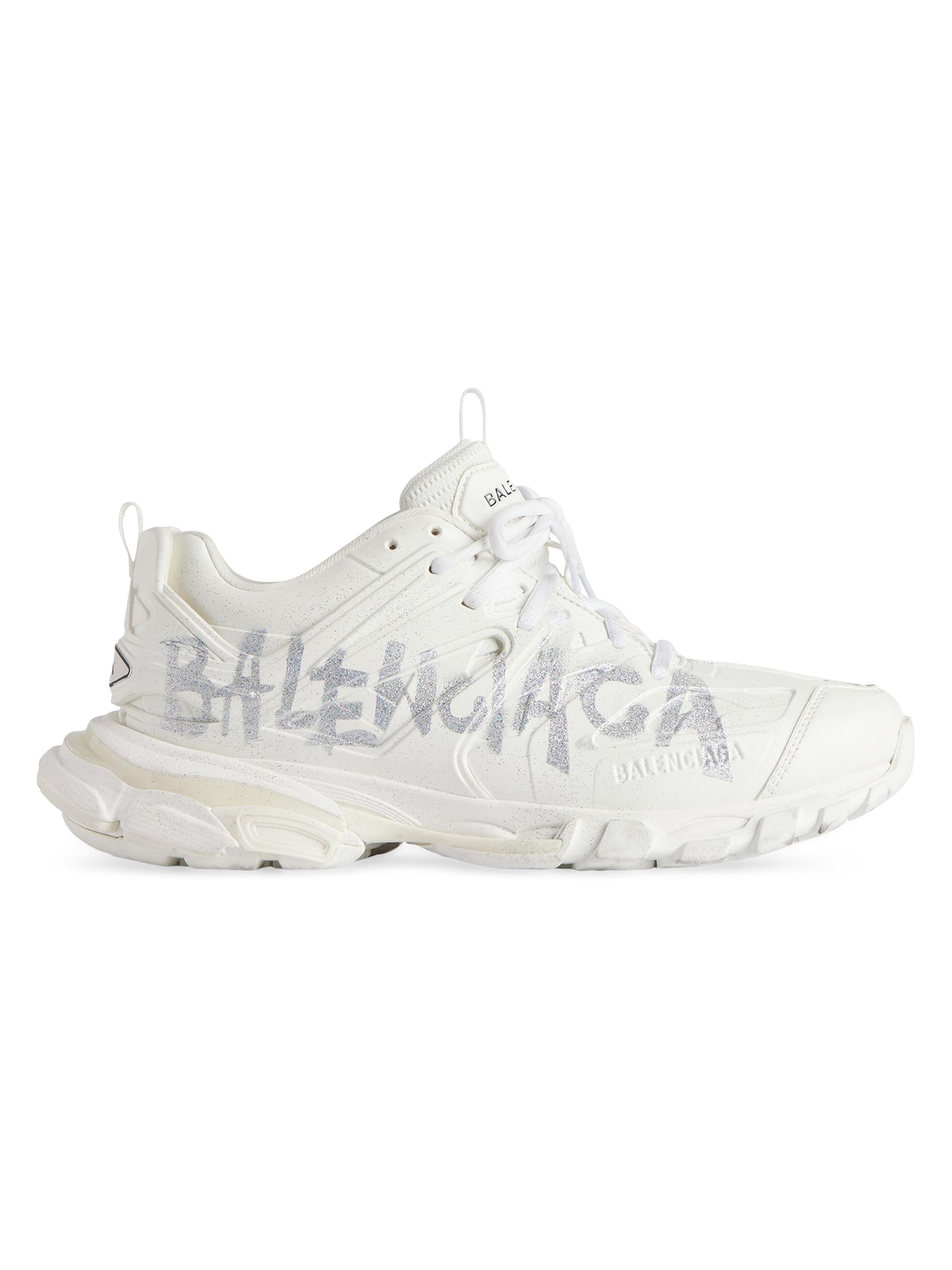 Balenciaga Women's Track Nail Polish Sneakers - White