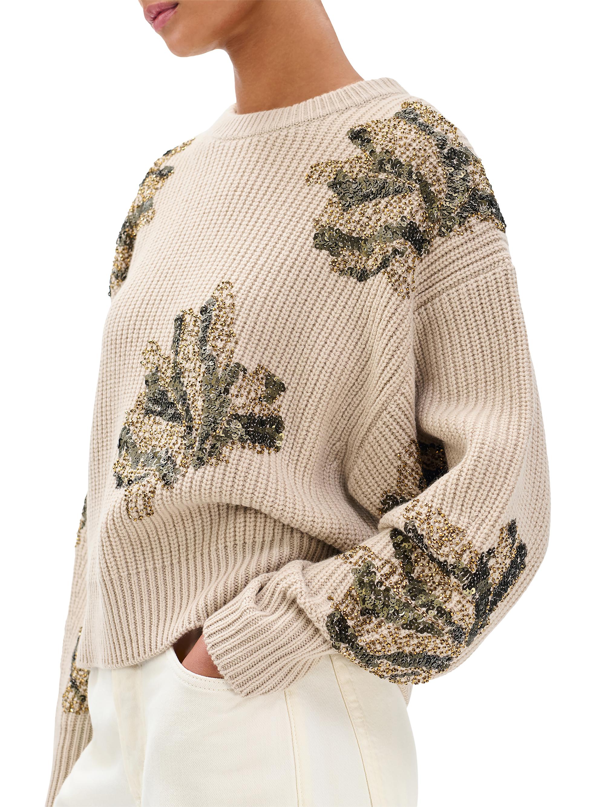 Sequin Embellished Wool Sweater main image 0