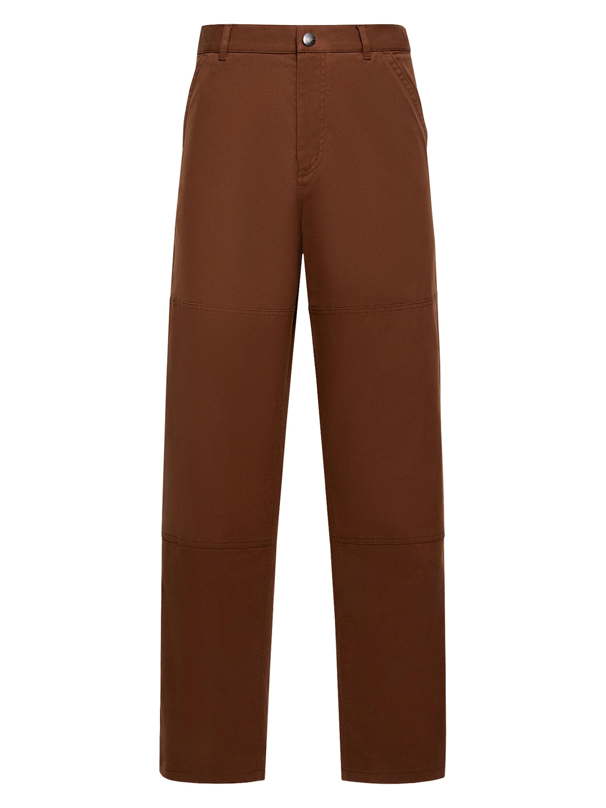 Moncler Men's Pants in Cotton Gabardine - Brown