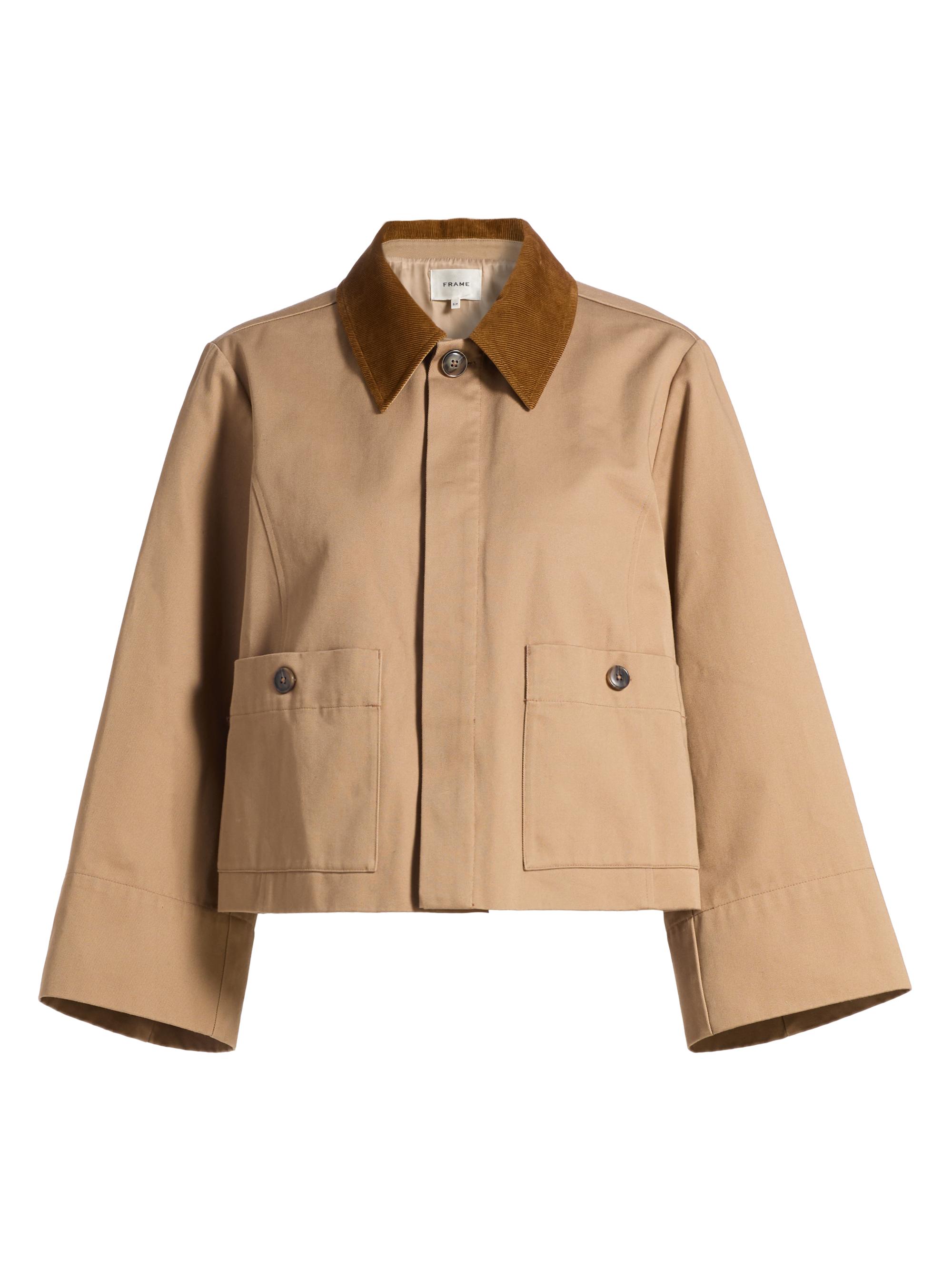 FRAME Women's The Small Trench Jacket - Khaki