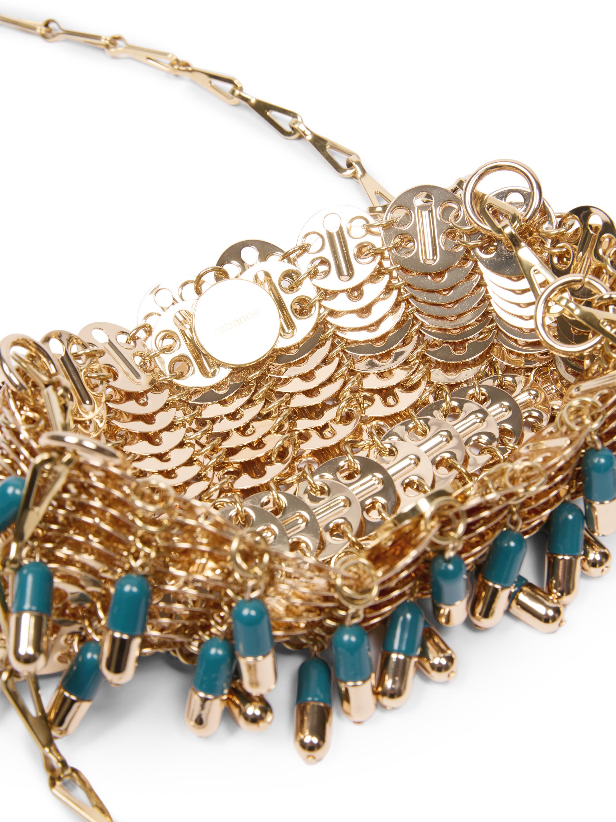 Rabanne Sac A Main Pill-Trim Metallic Shoulder Bag | Saks Fifth Avenue