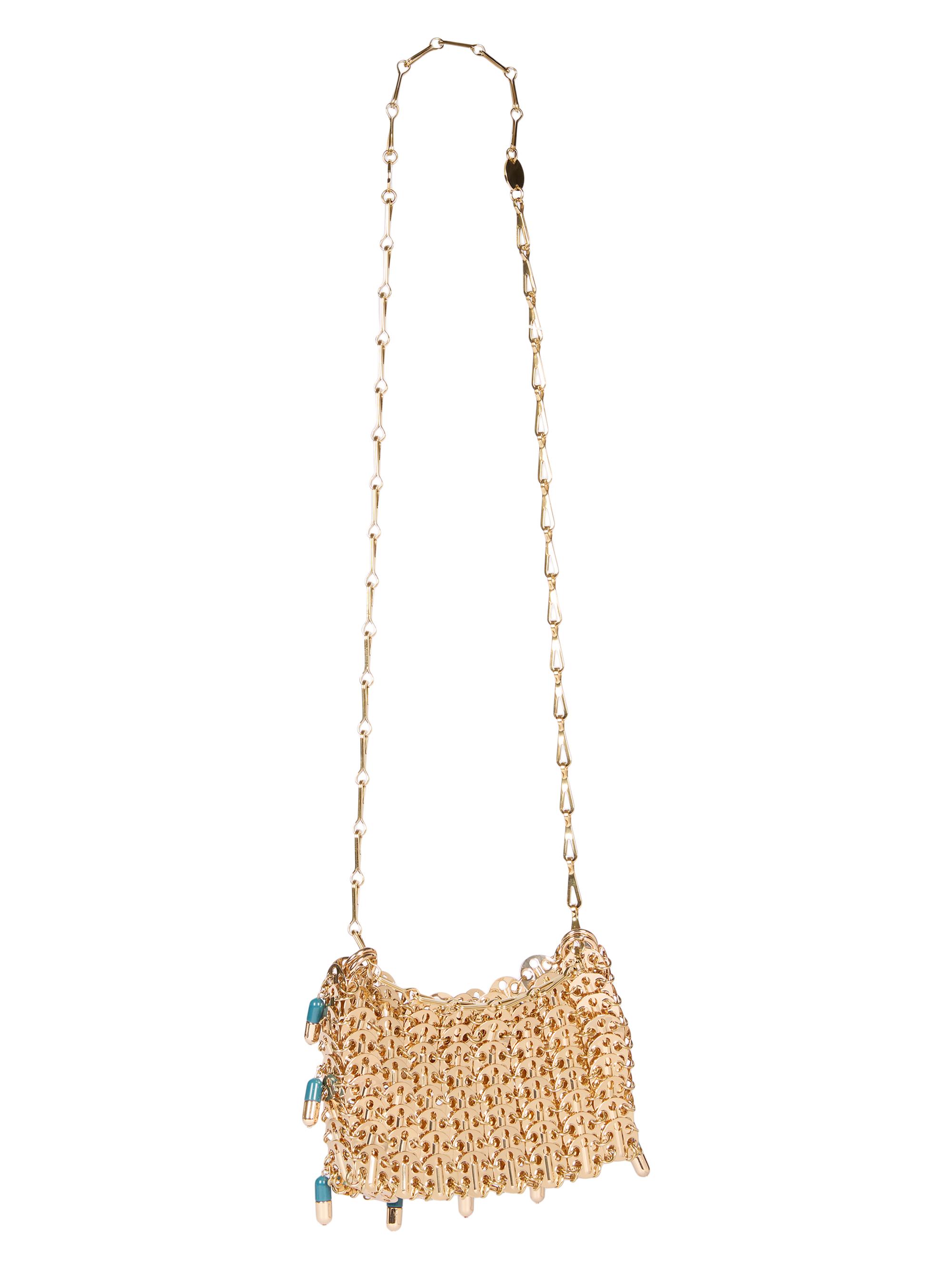 Rabanne Sac A Main Pill-Trim Metallic Shoulder Bag | Saks Fifth Avenue