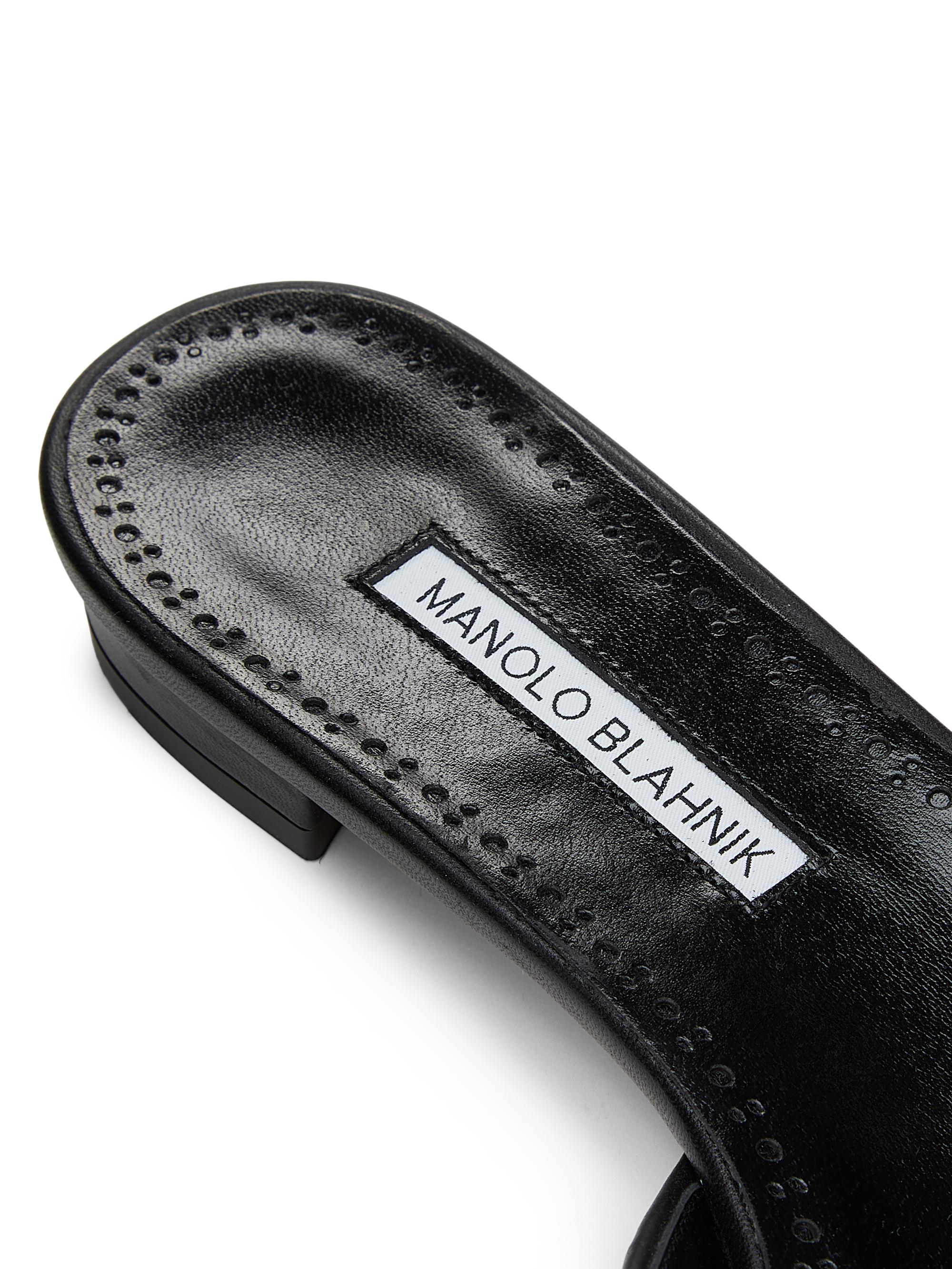 Manolo Blahnik Cafredda Bow Leather Sandals | Saks Fifth Avenue