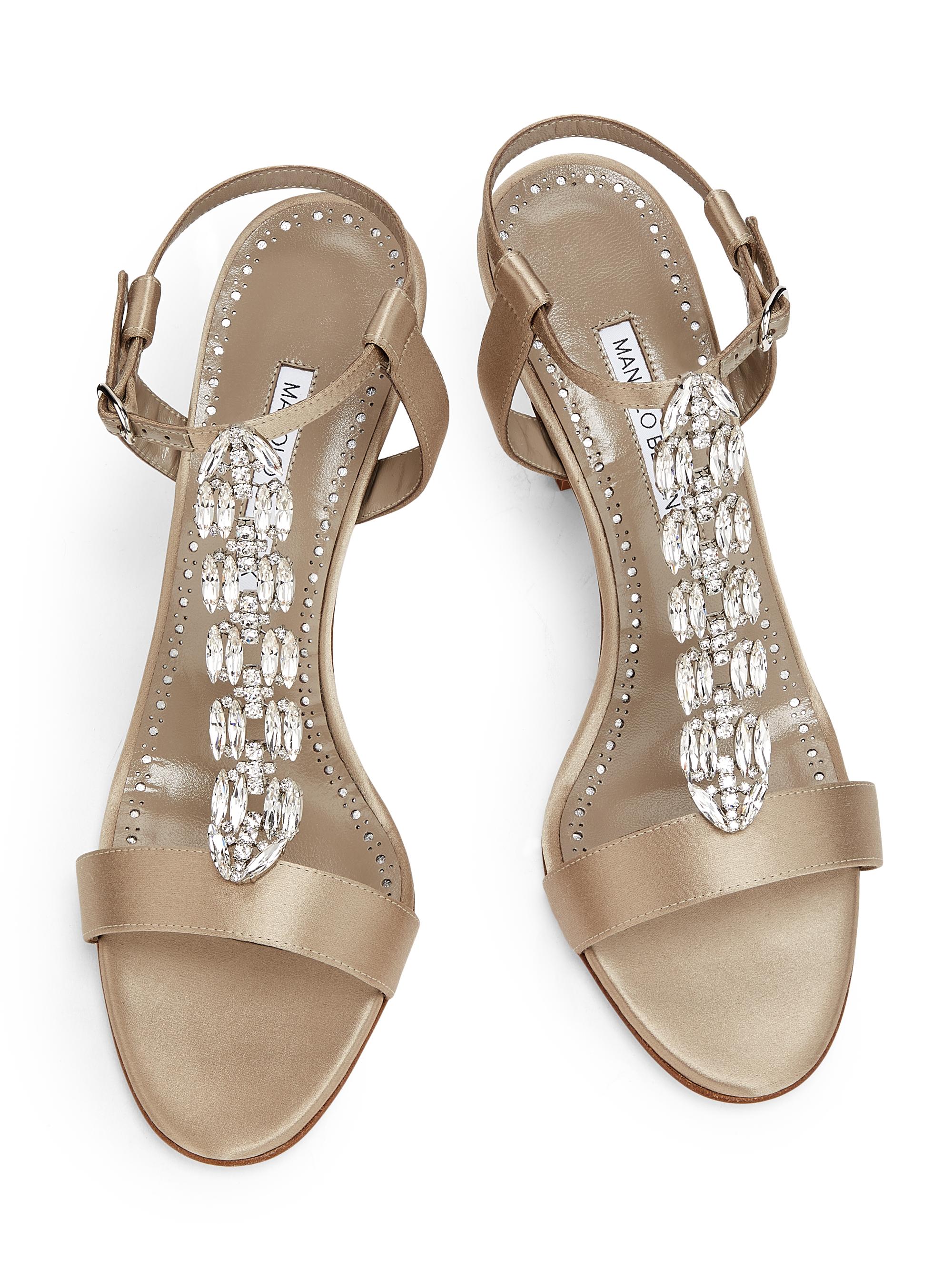 Manolo Blahnik Molasan Embellished Sandals | Saks Fifth Avenue