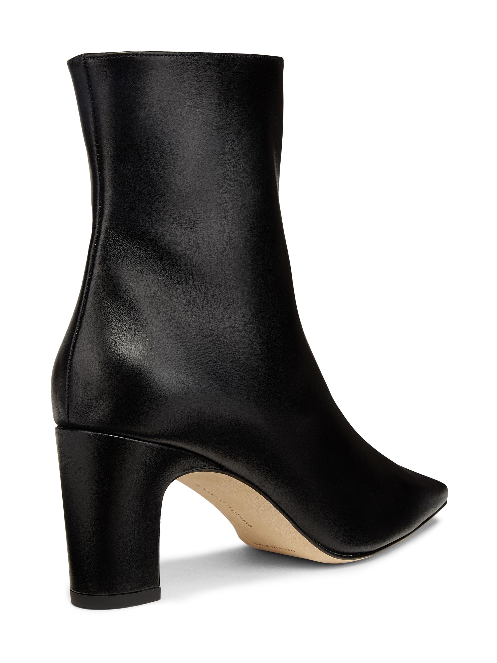 Manolo Blahnik Ofaralo Leather Ankle Boots | Saks Fifth Avenue